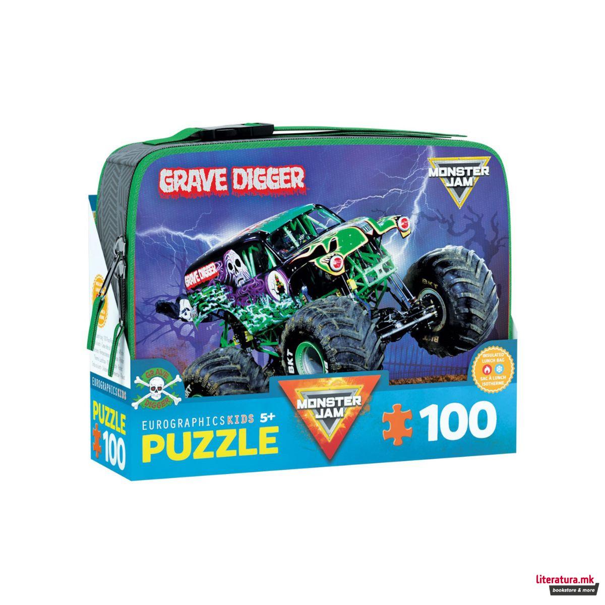 Сложувалка во торбичка за ужинка, Monster Jam: Grave Digger, 100 парчиња 