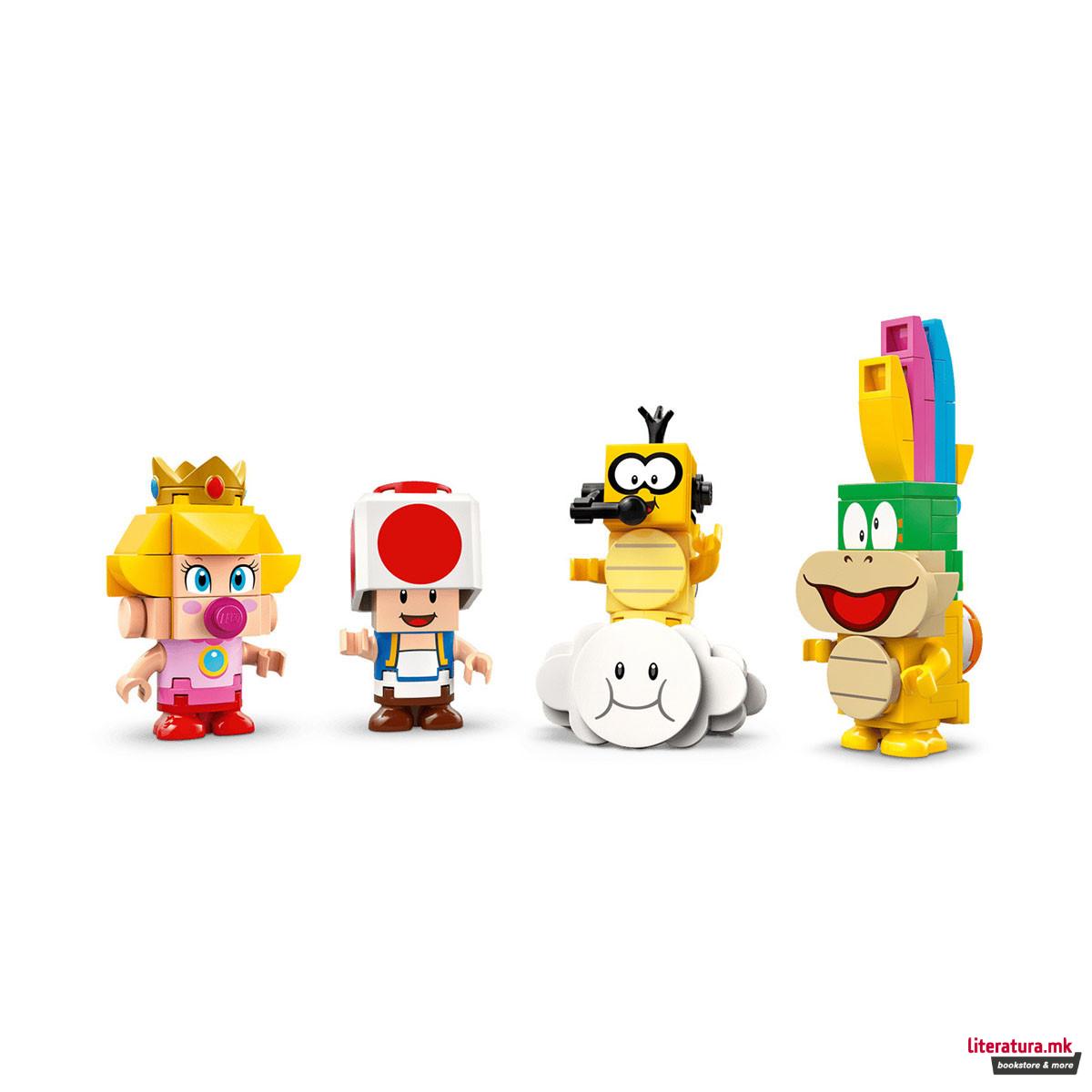 LEGO коцки, Super Mario, Mario Kart – Baby Peach & Grand Prix Set 