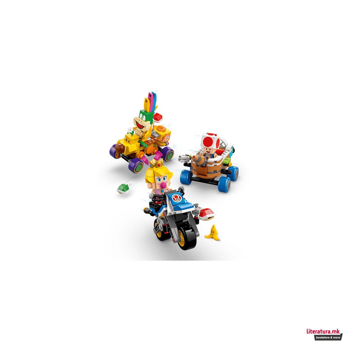 LEGO коцки, Super Mario, Mario Kart – Baby Peach & Grand Prix Set 