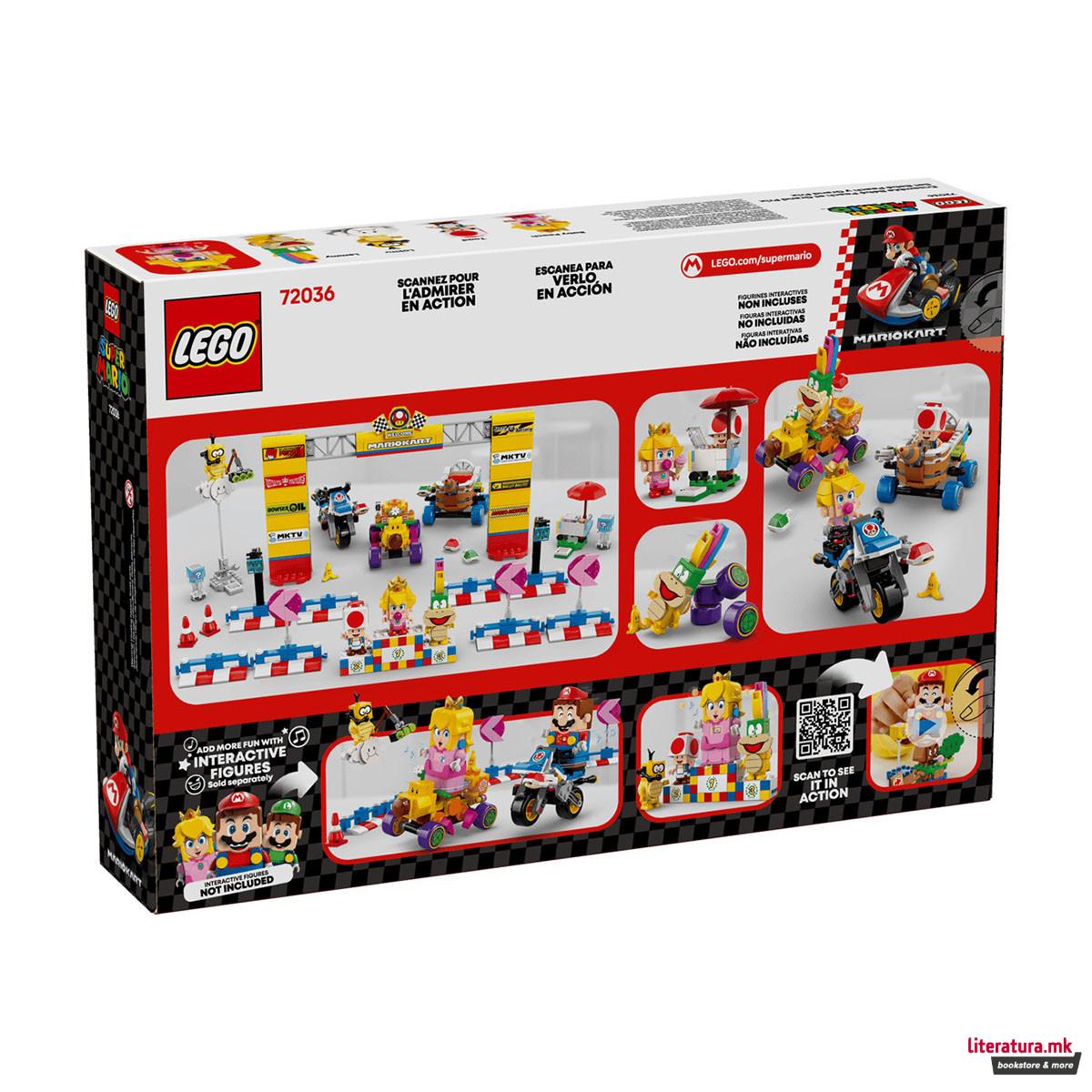 LEGO коцки, Super Mario, Mario Kart – Baby Peach & Grand Prix Set 