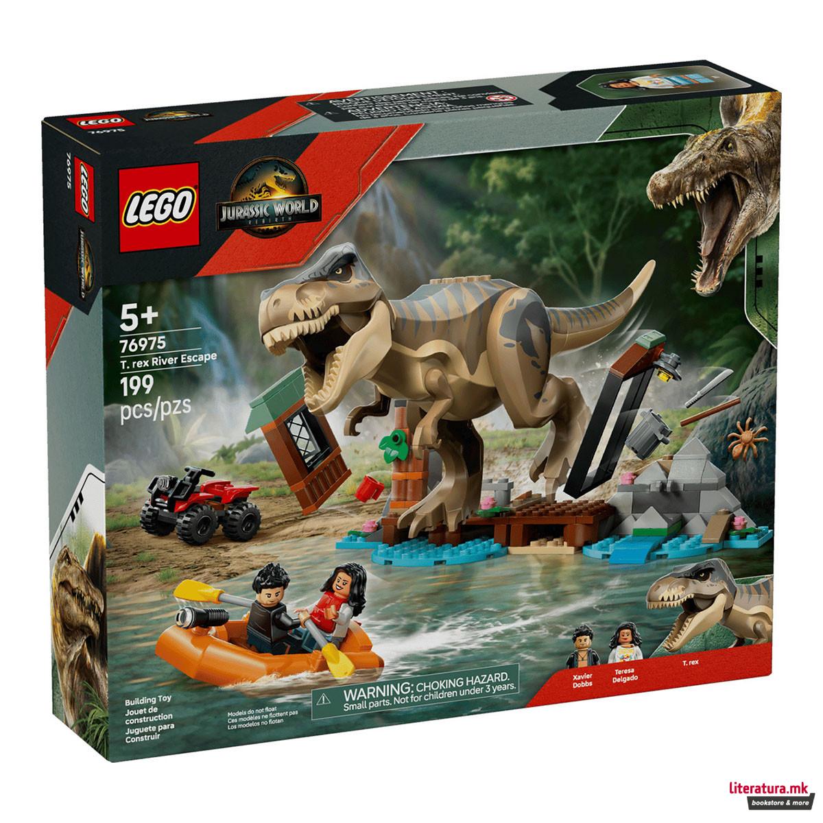 LEGO коцки, Jurassic World, T. rex River Escape 