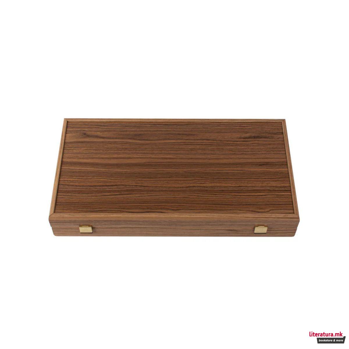 Сет за табла, Oak/Blue & American Walnut 