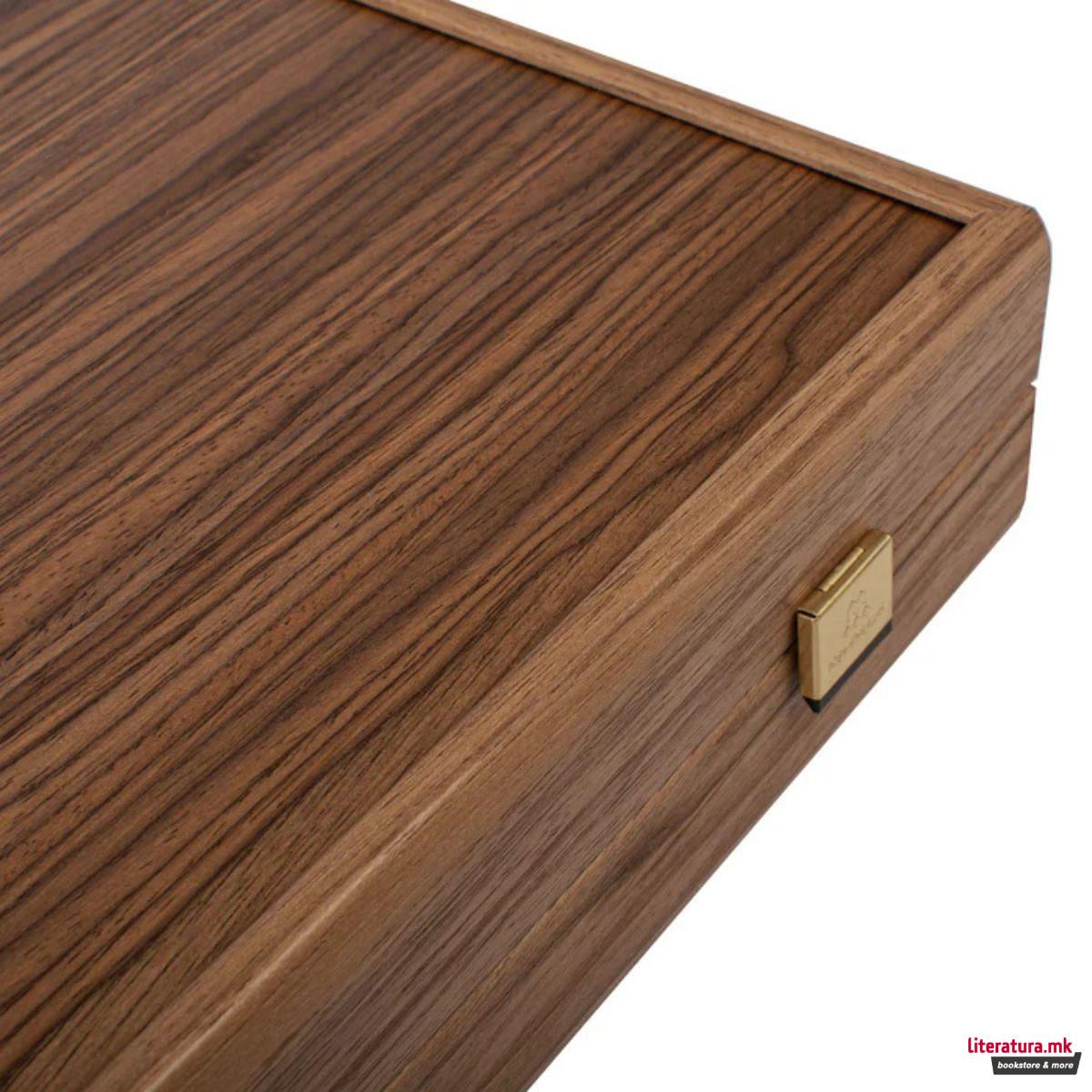 Сет за табла, Oak/Blue & American Walnut 