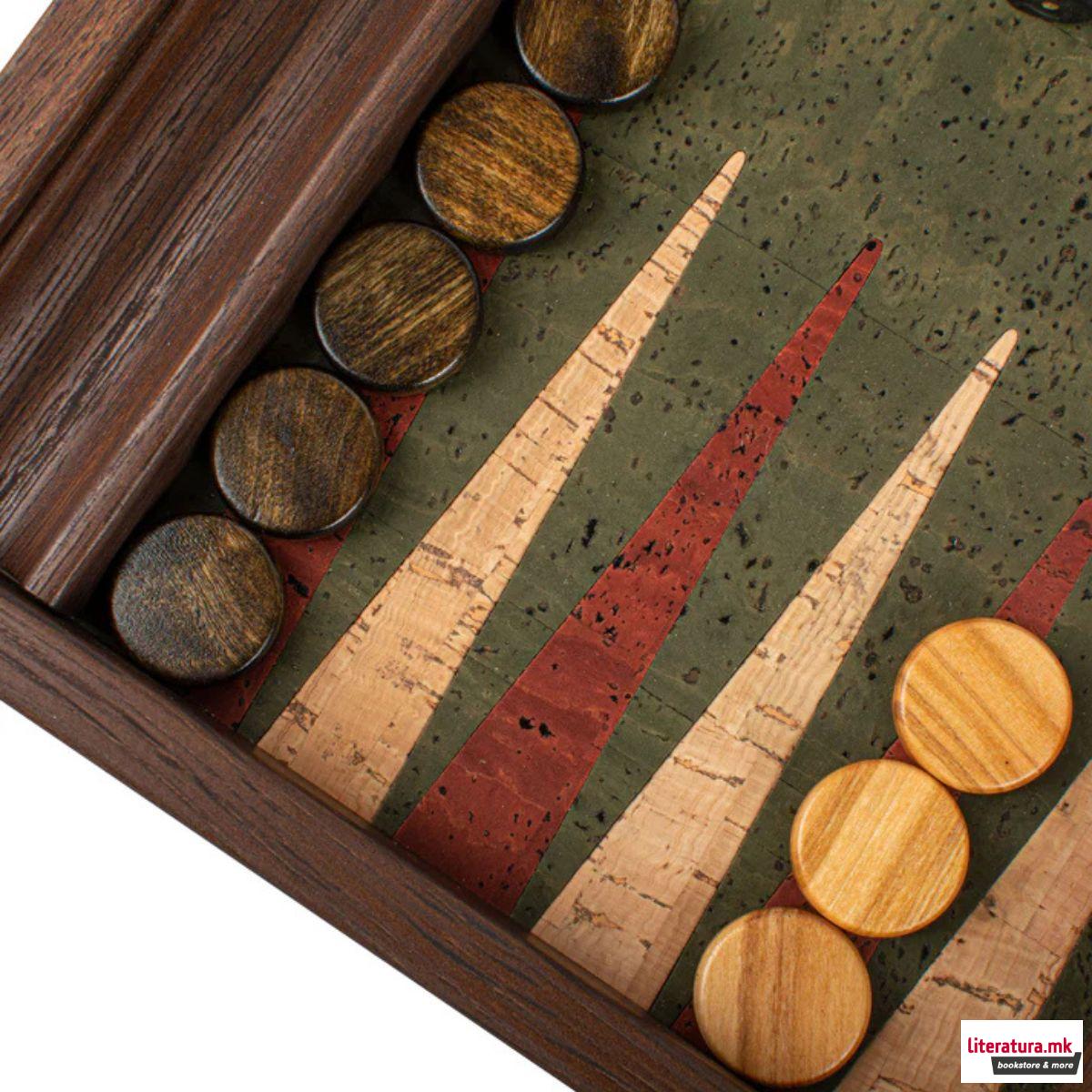 Сет за табла, Premium Handcrafted Green Natural Cork 