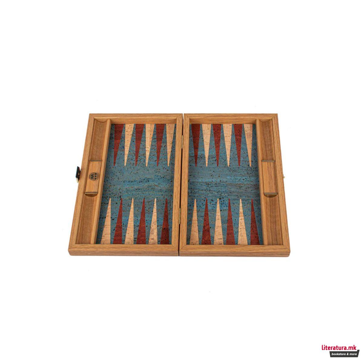 Сет за табла, Premium Handcrafted Turquoise Natural Cork 