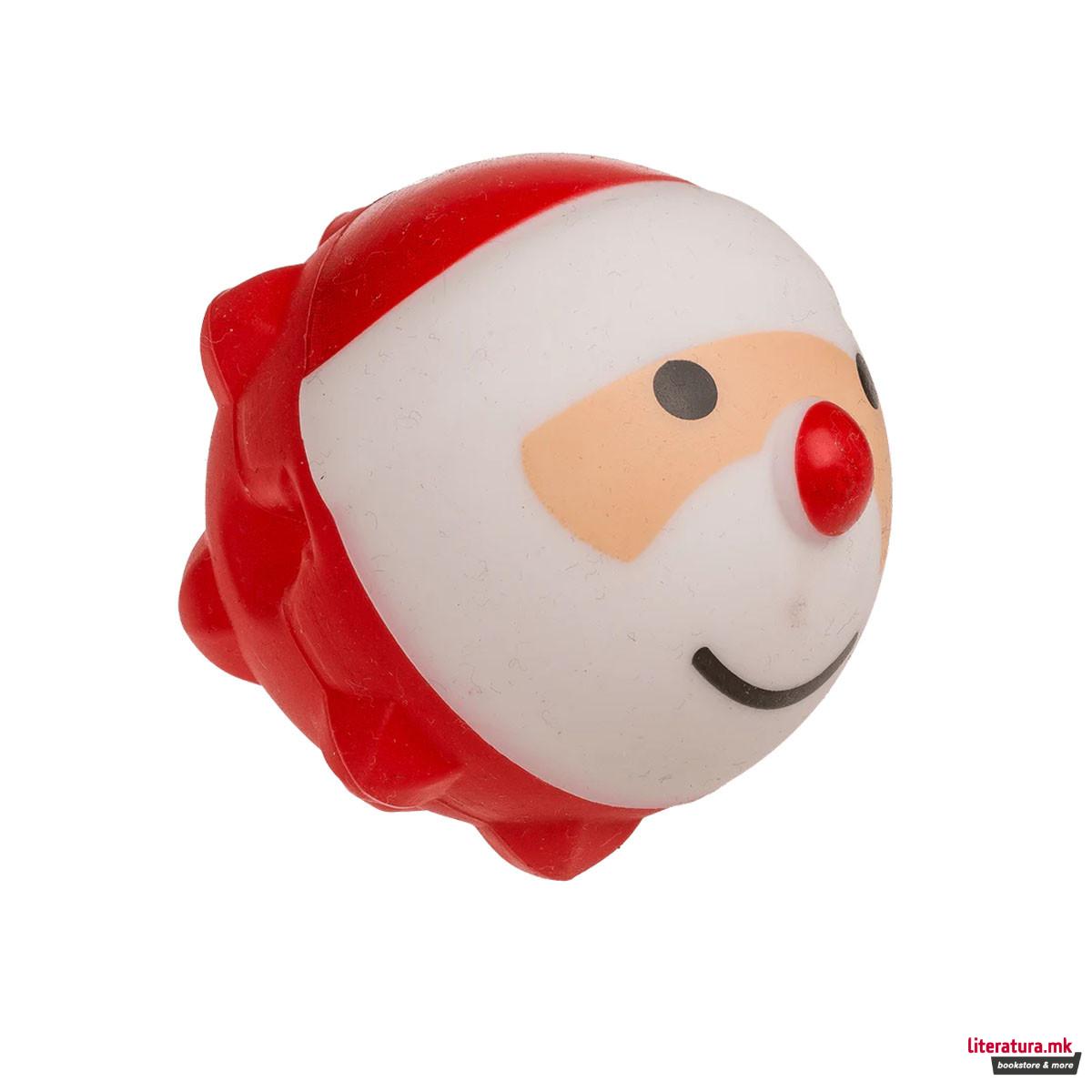 Анти-стрес топче со LED, Xmas Squeeze Pops, 3 дизајни 