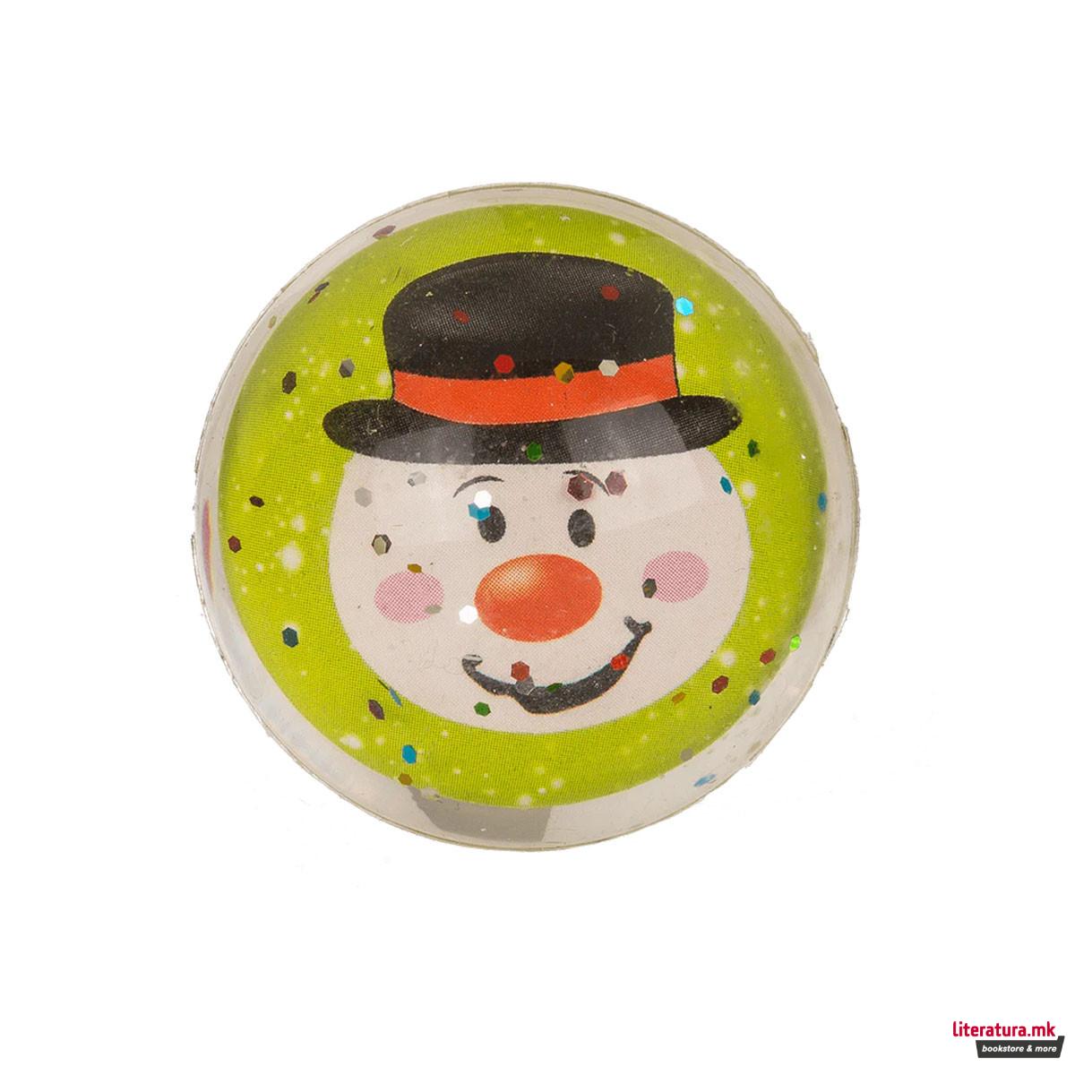 Гумено топче со глитер, Joyful Xmas Jumpers, 4 дизајни 