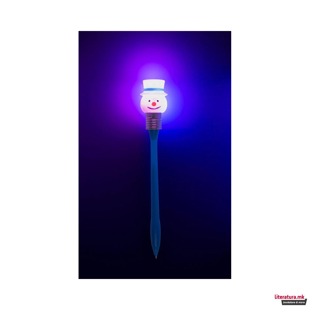 Пенкало со фигура со LED, Christmas, 4 дизајни 