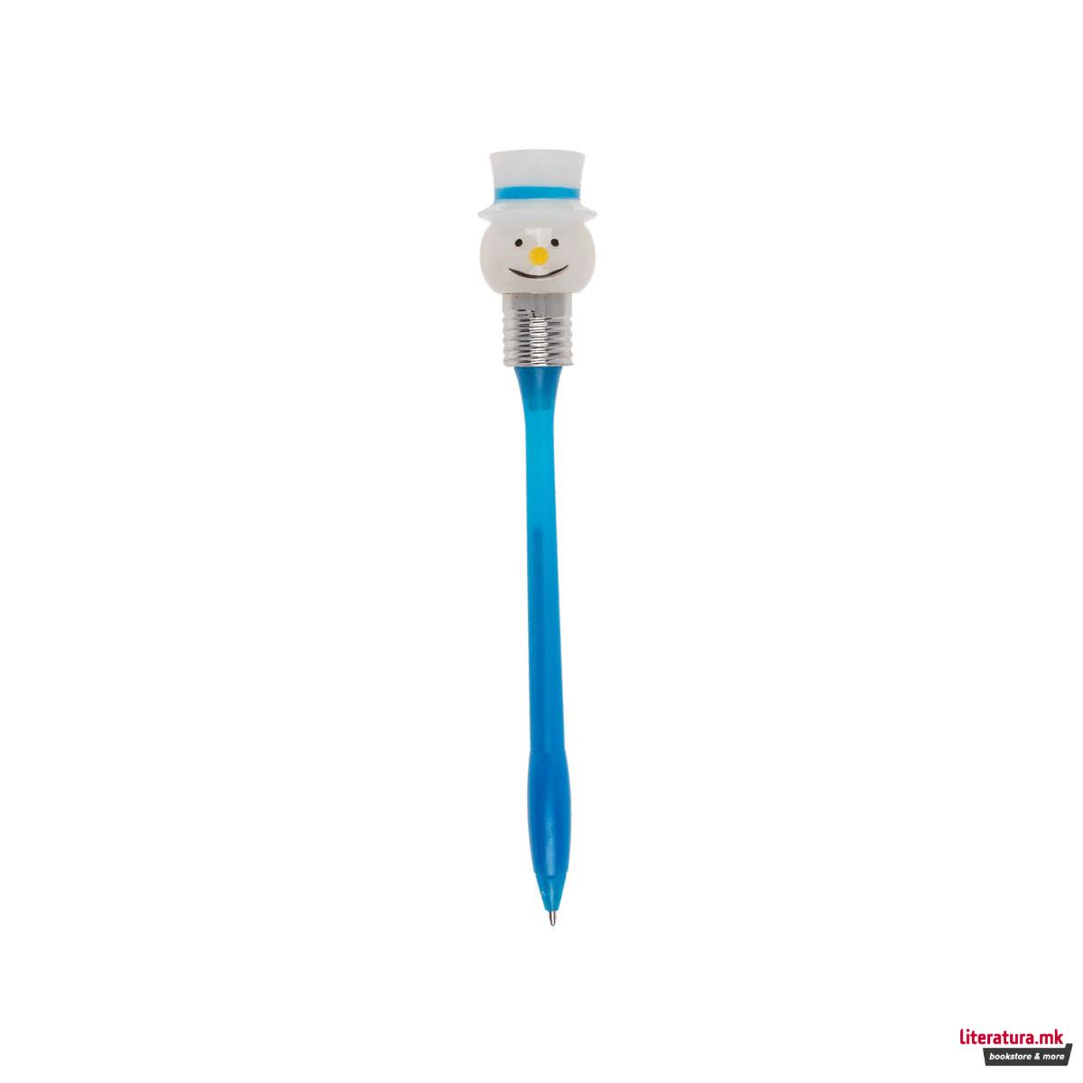 Пенкало со фигура со LED, Christmas, 4 дизајни 