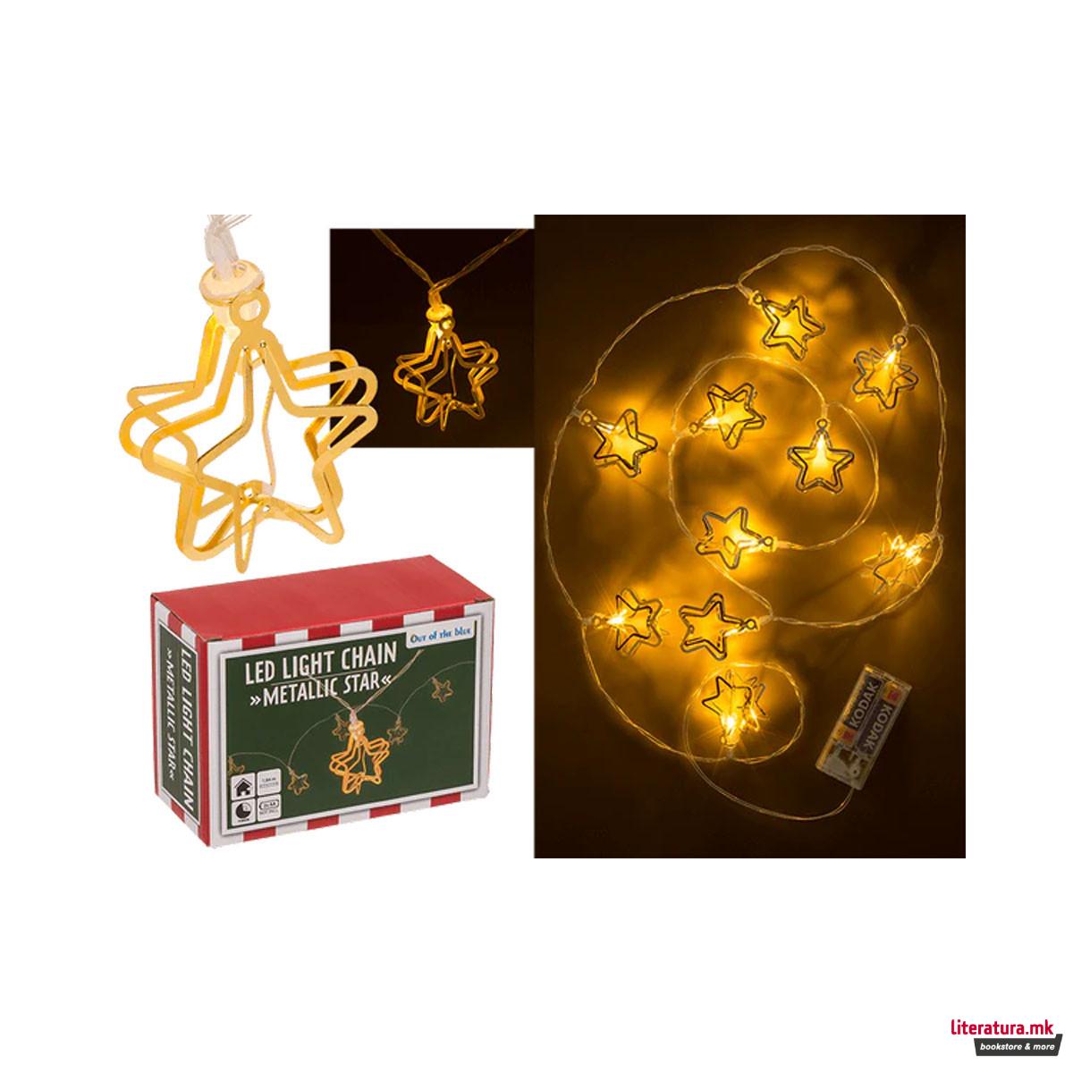 10 LED ламбички - 3D Ѕвезди 