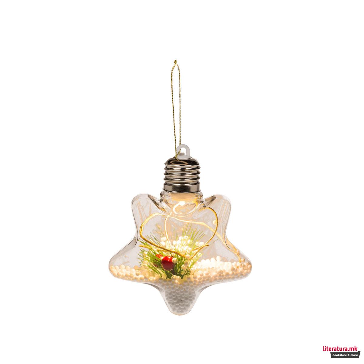 Лампион со LED, Топка/Ѕвезда/Срце 