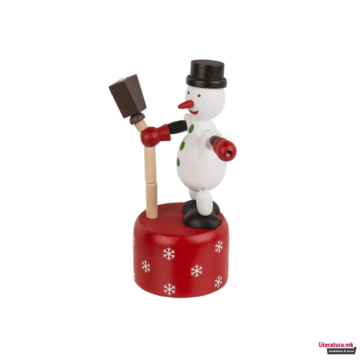 Дрвена фигура, Christmas Wooden Pushing Puppet, 3 дизајни 