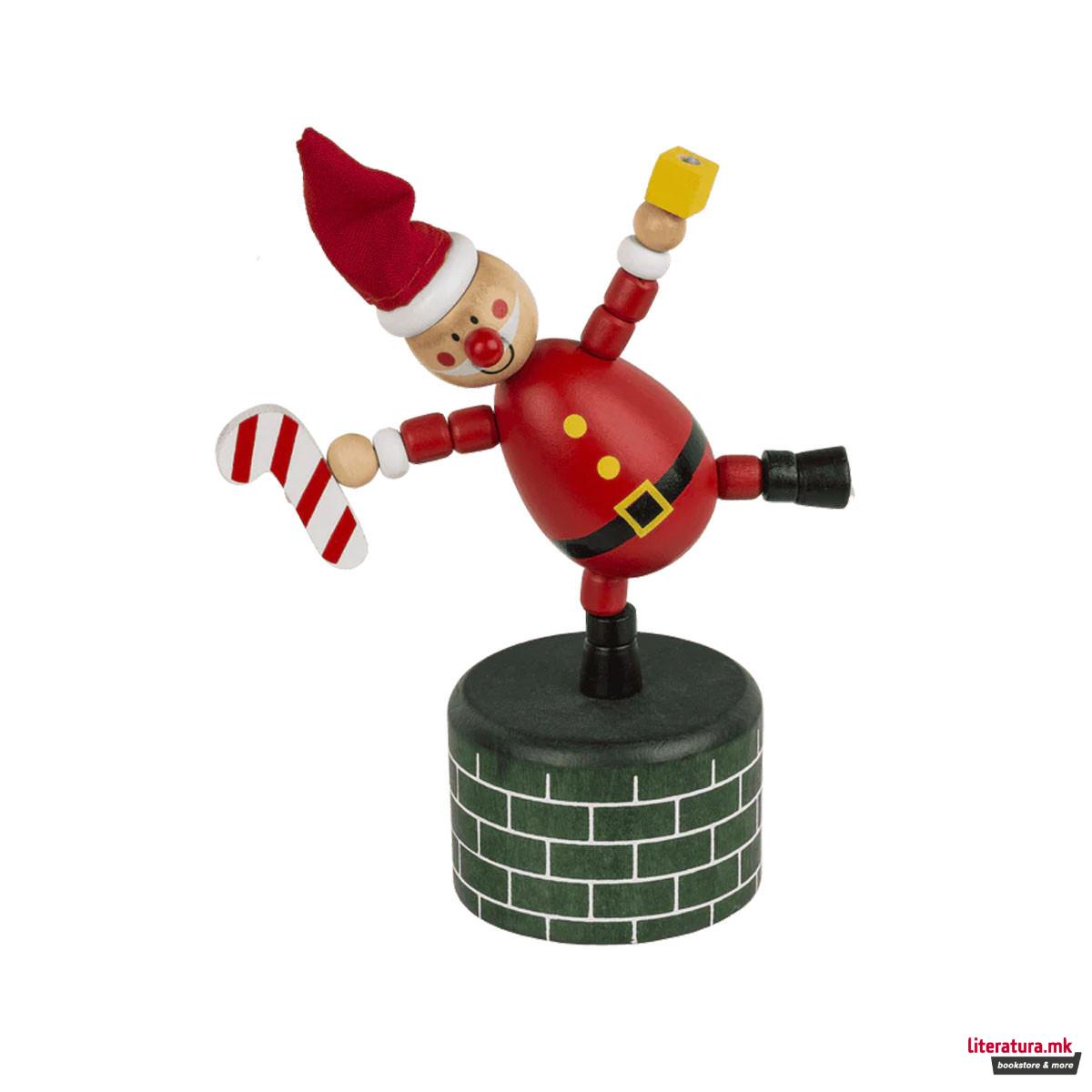 Дрвена фигура, Christmas Wooden Pushing Puppet, 3 дизајни 