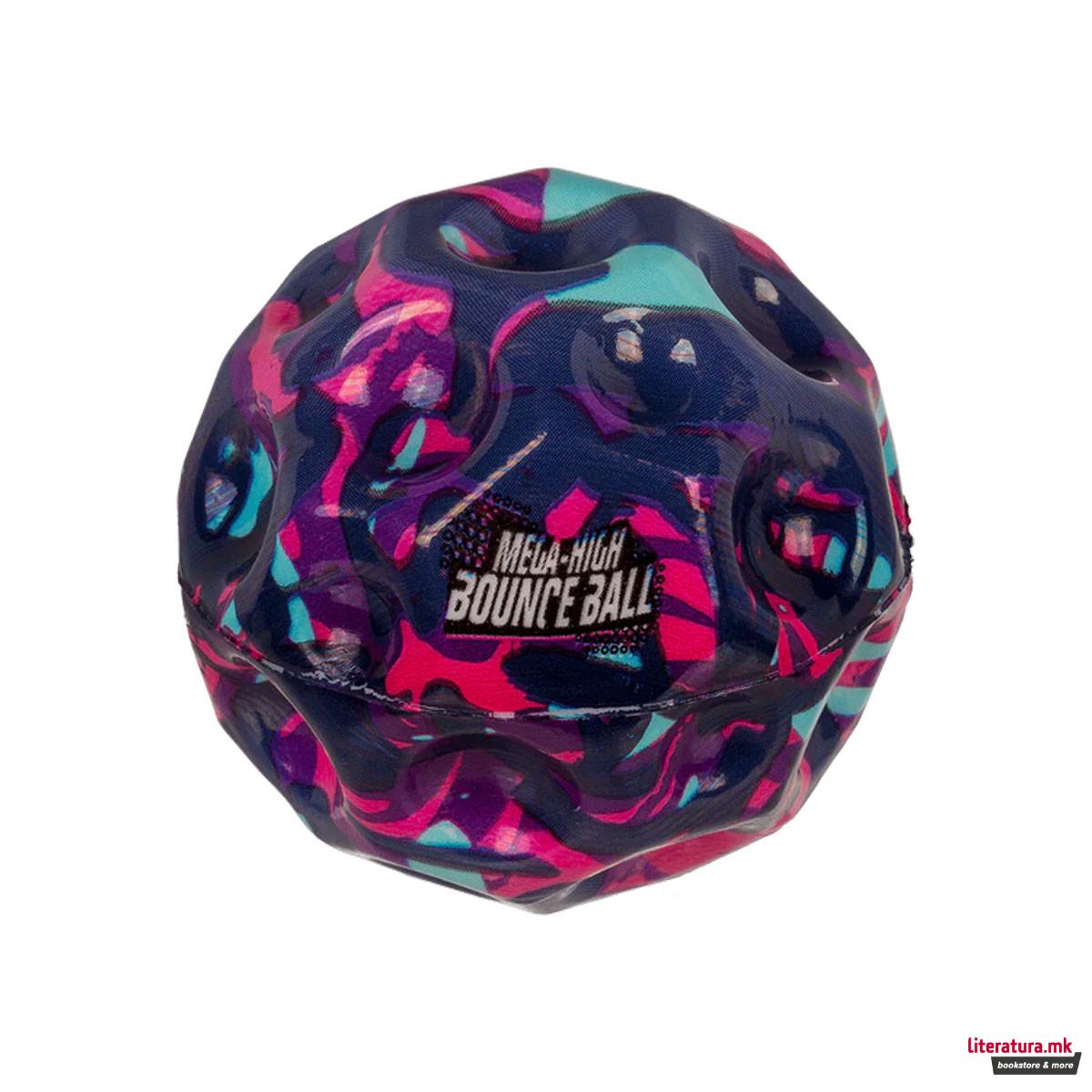 Гумено топче-скокалче Mega High Bounce Ball, 7cm 