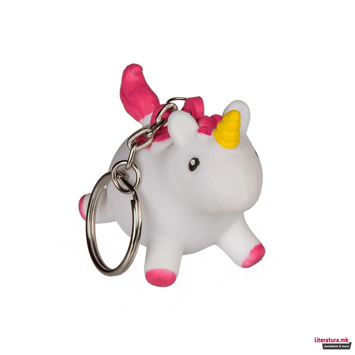 Гумен приврзок за клучеви, Squeeze Unicorn II, 2 бои 