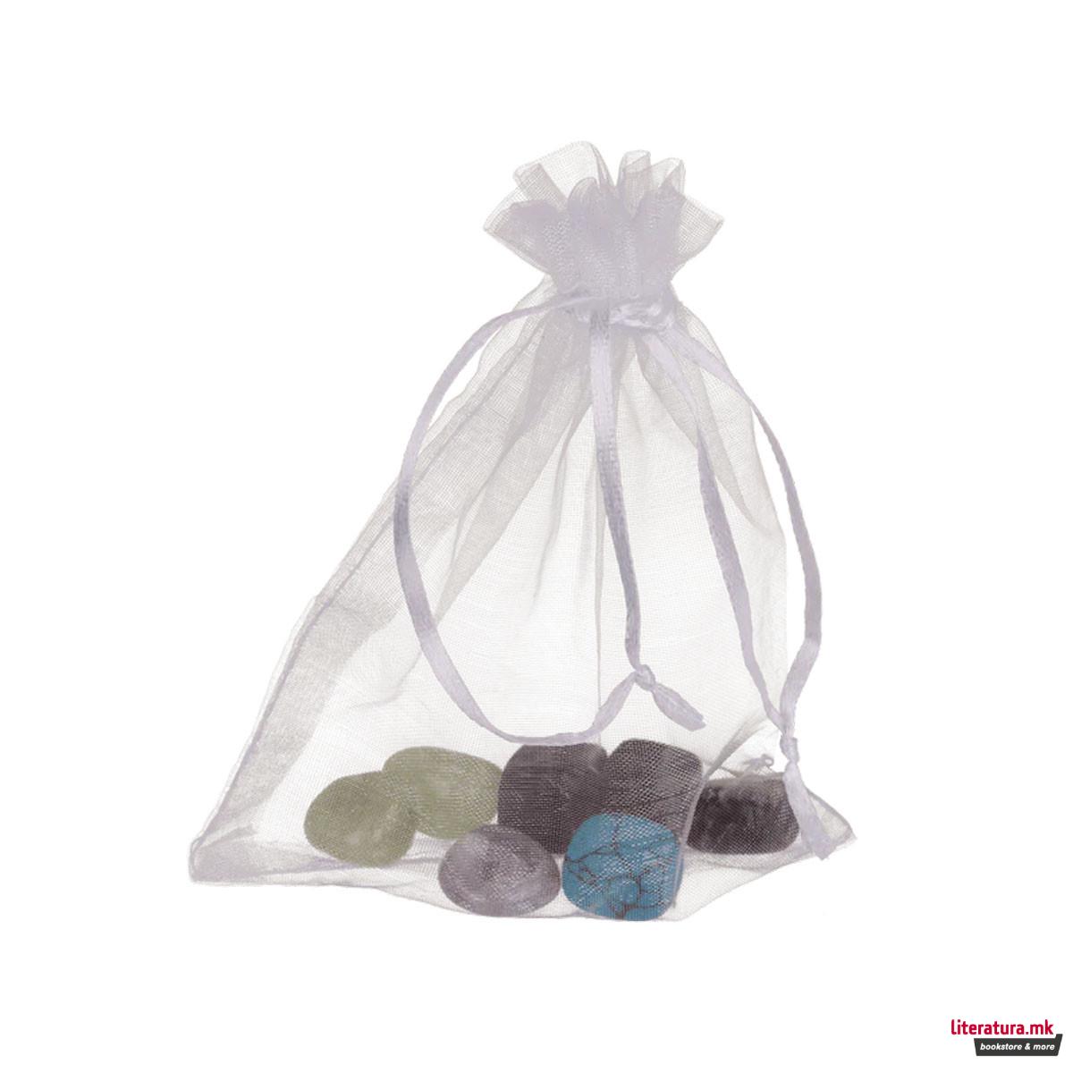 Сет од 7 чакра камчиња во проѕирна вреќичка 