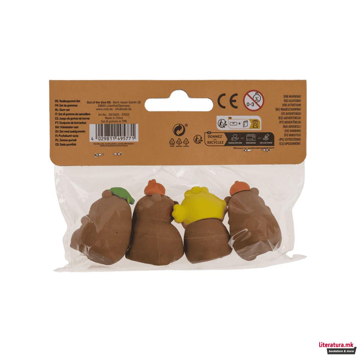 Сет од 4 гуми за бришење Capybara 