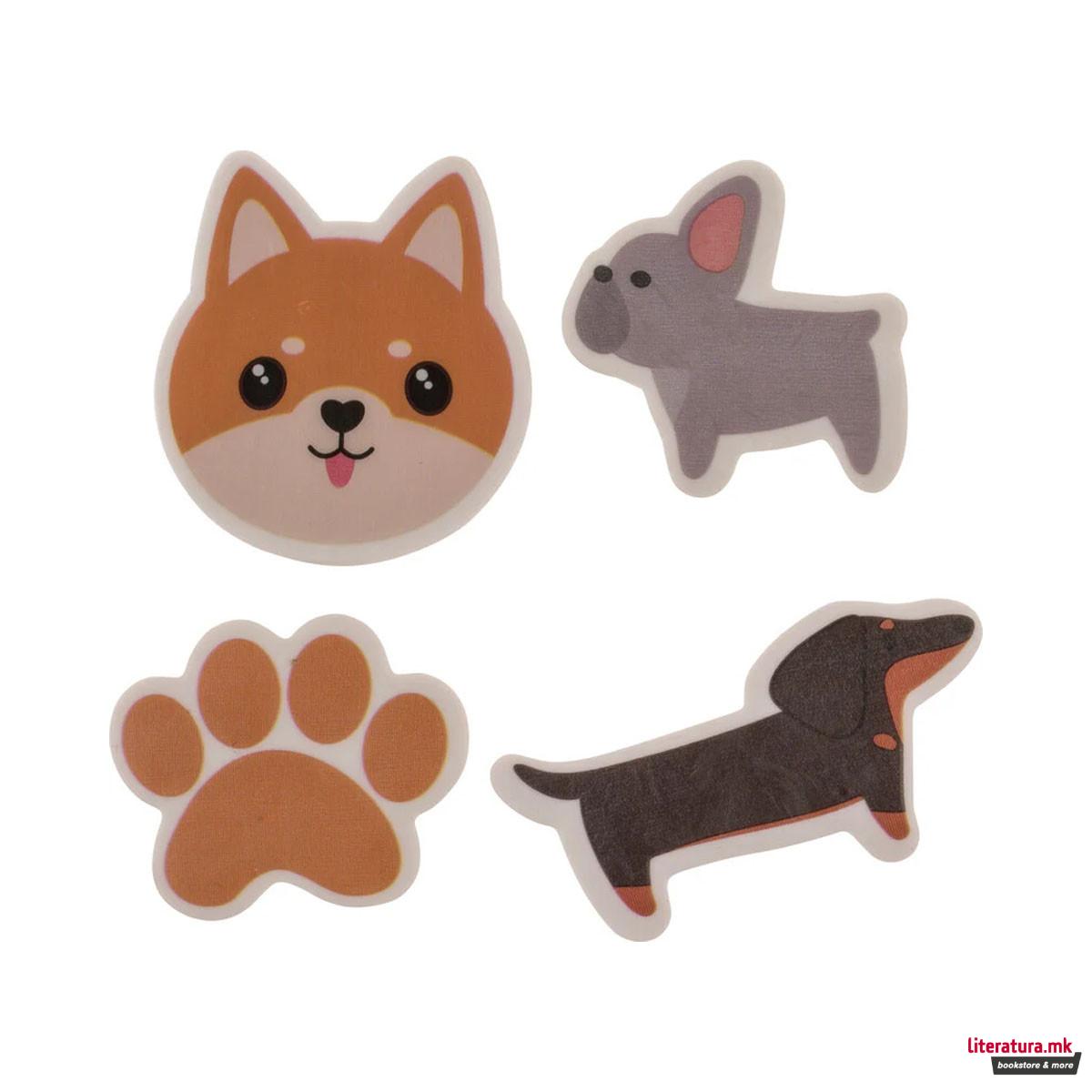 Сет од 4 гуми за бришење Dogs 