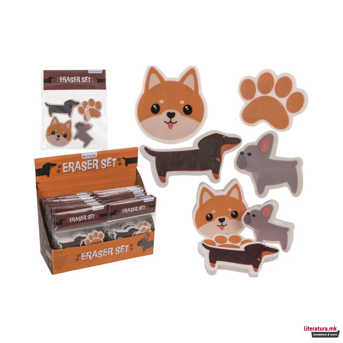 Сет од 4 гуми за бришење Dogs 