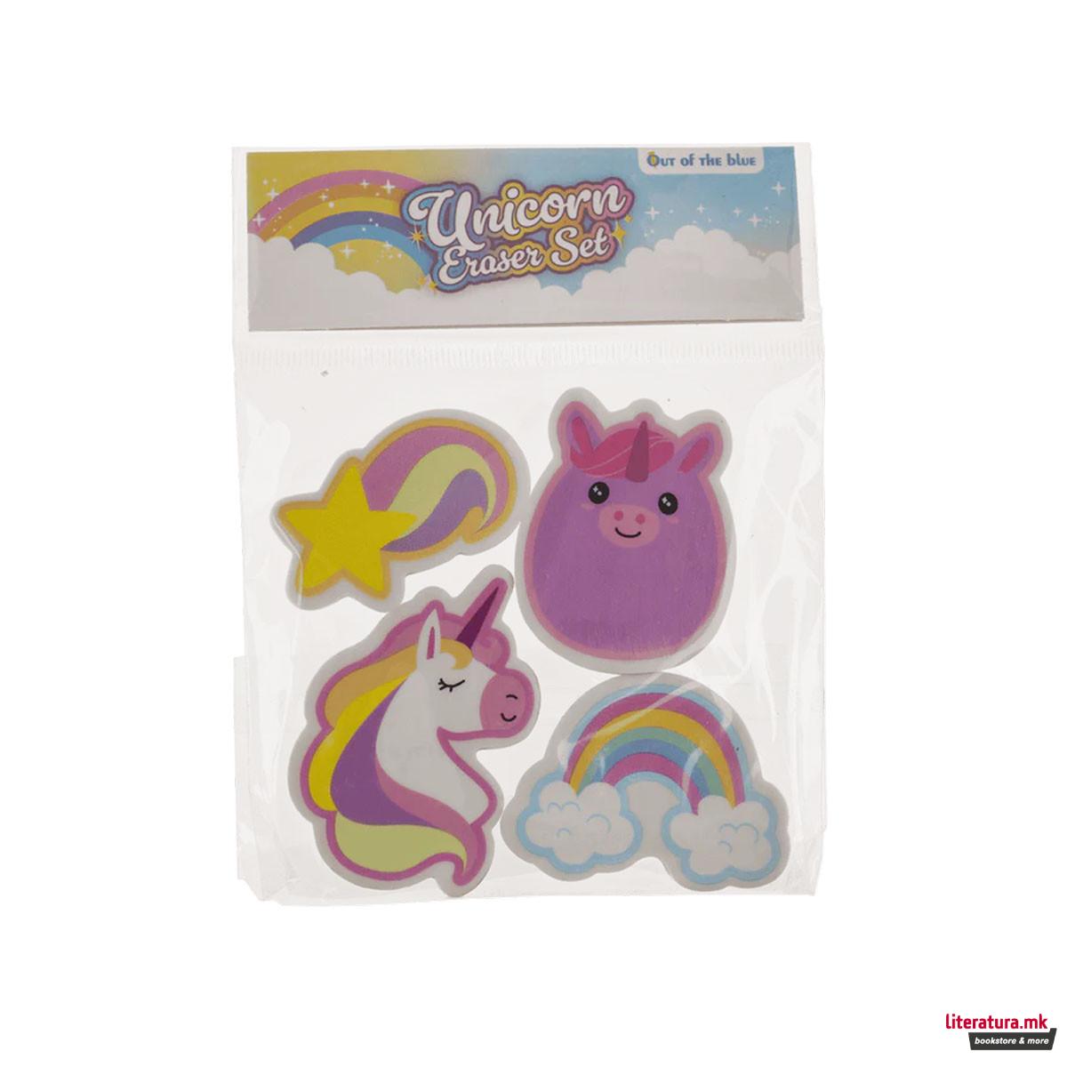 Сет од 4 гуми за бришење Unicorn 