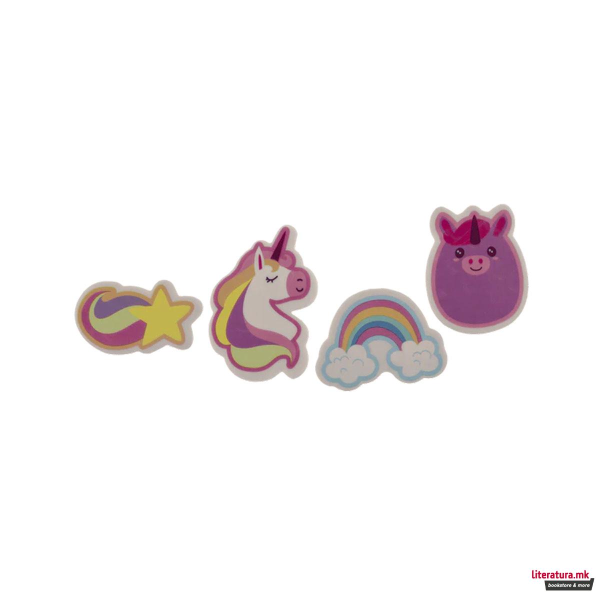 Сет од 4 гуми за бришење Unicorn 