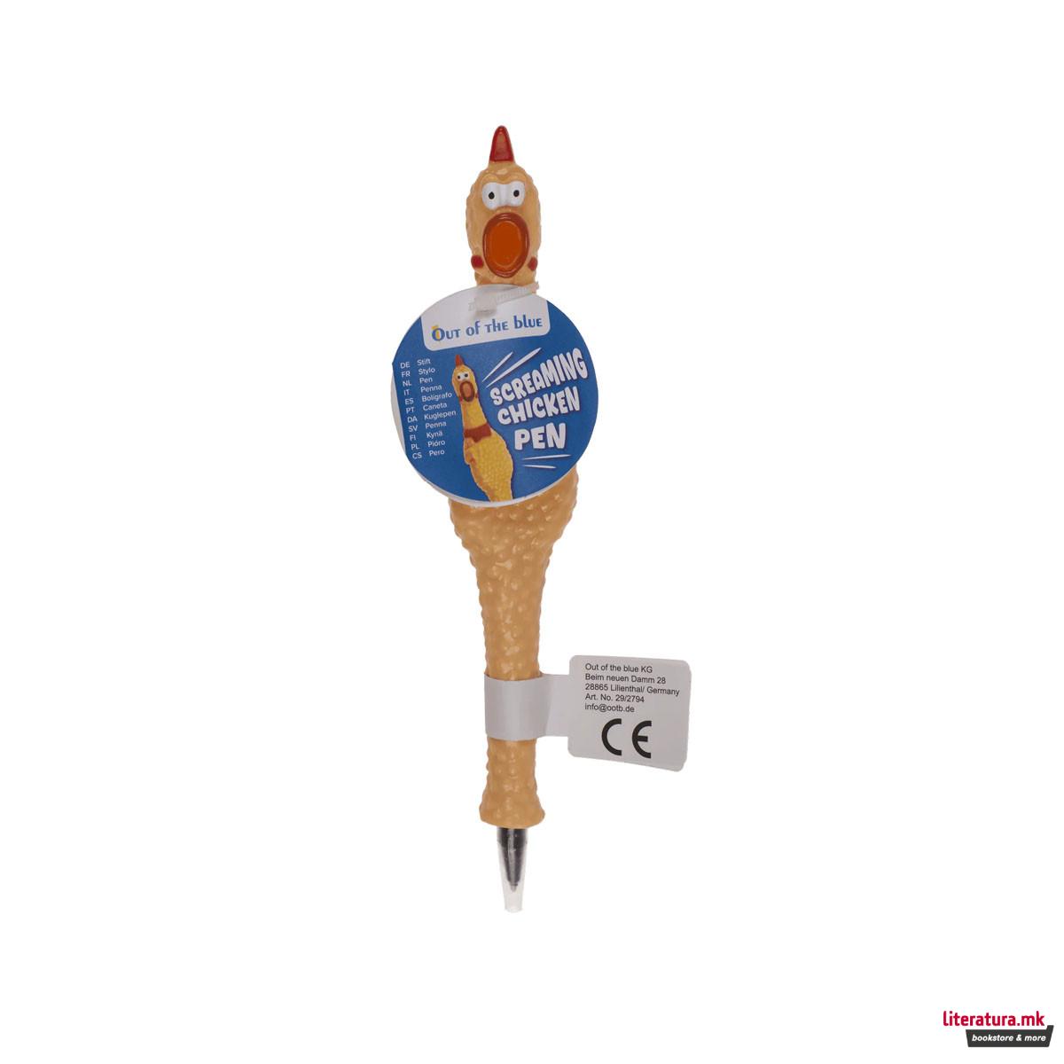 Пенкало со фигура Screaming Chicken 