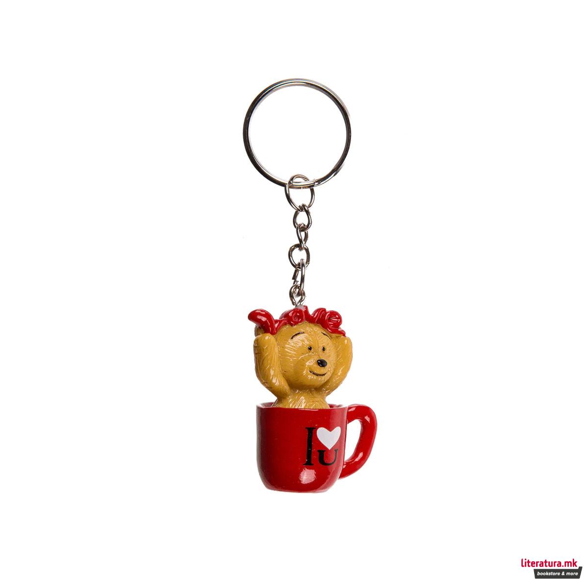 Приврзок за клучеви Bear in Mug, 4 дизајни 