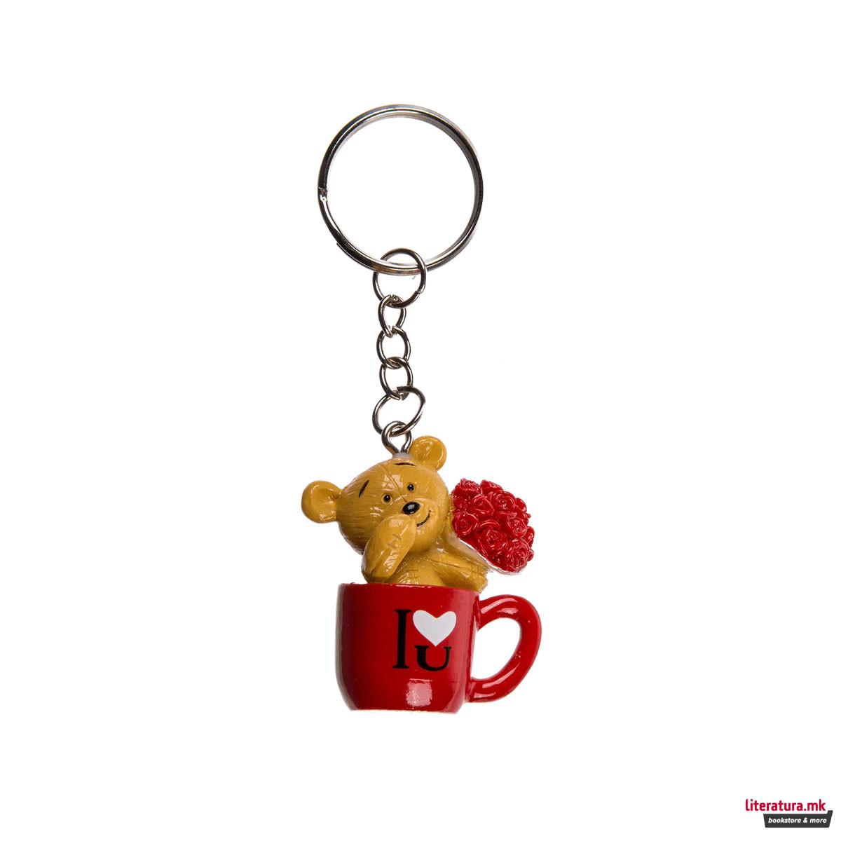 Приврзок за клучеви Bear in Mug, 4 дизајни 