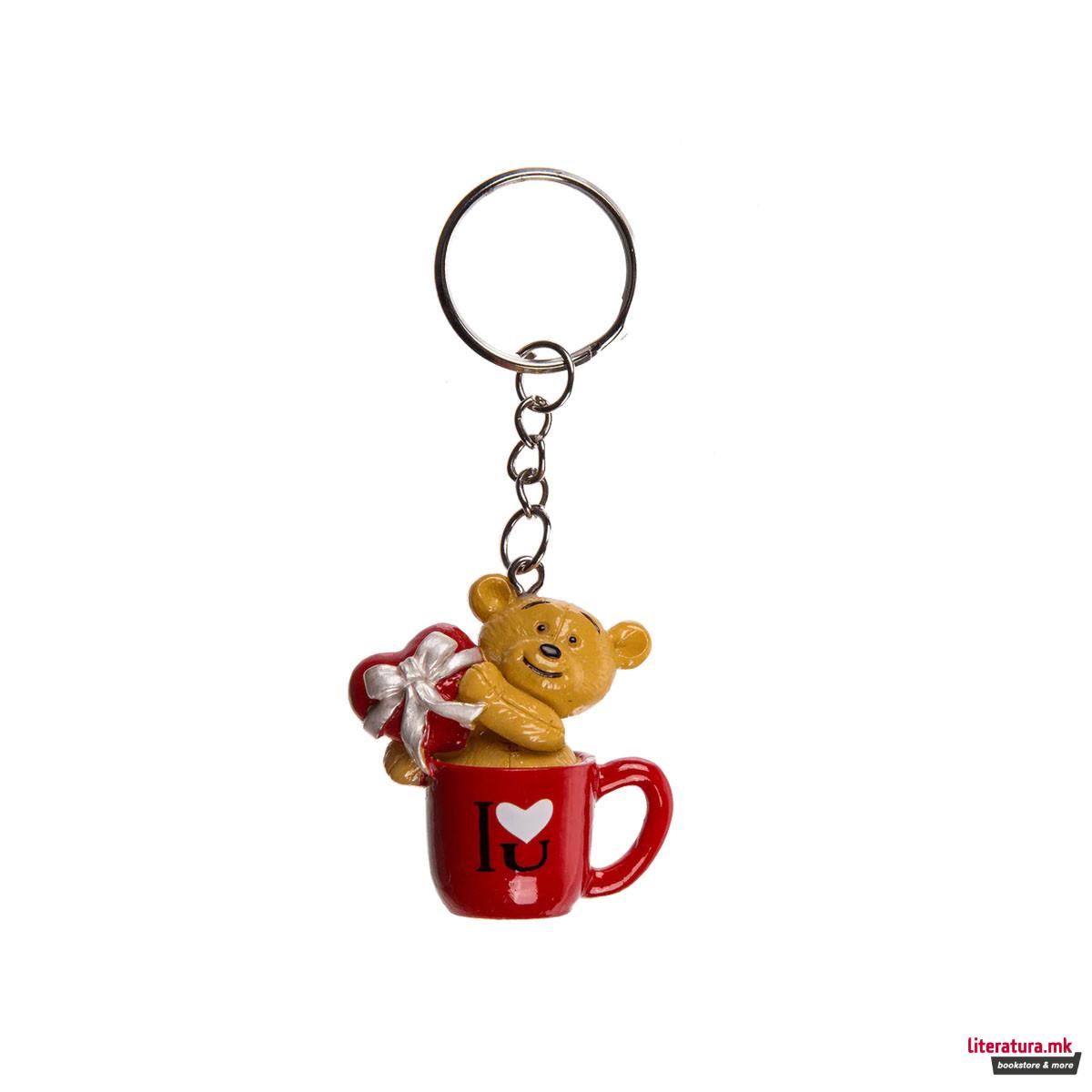 Приврзок за клучеви Bear in Mug, 4 дизајни 