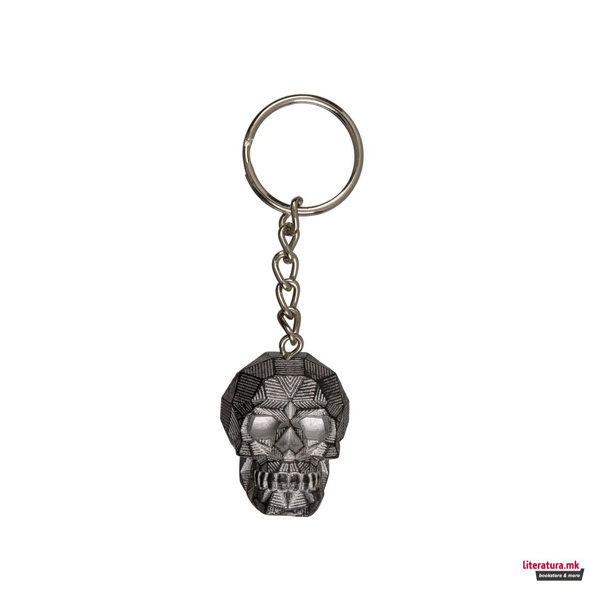 Приврзок за клучеви Skull, 4 бои 