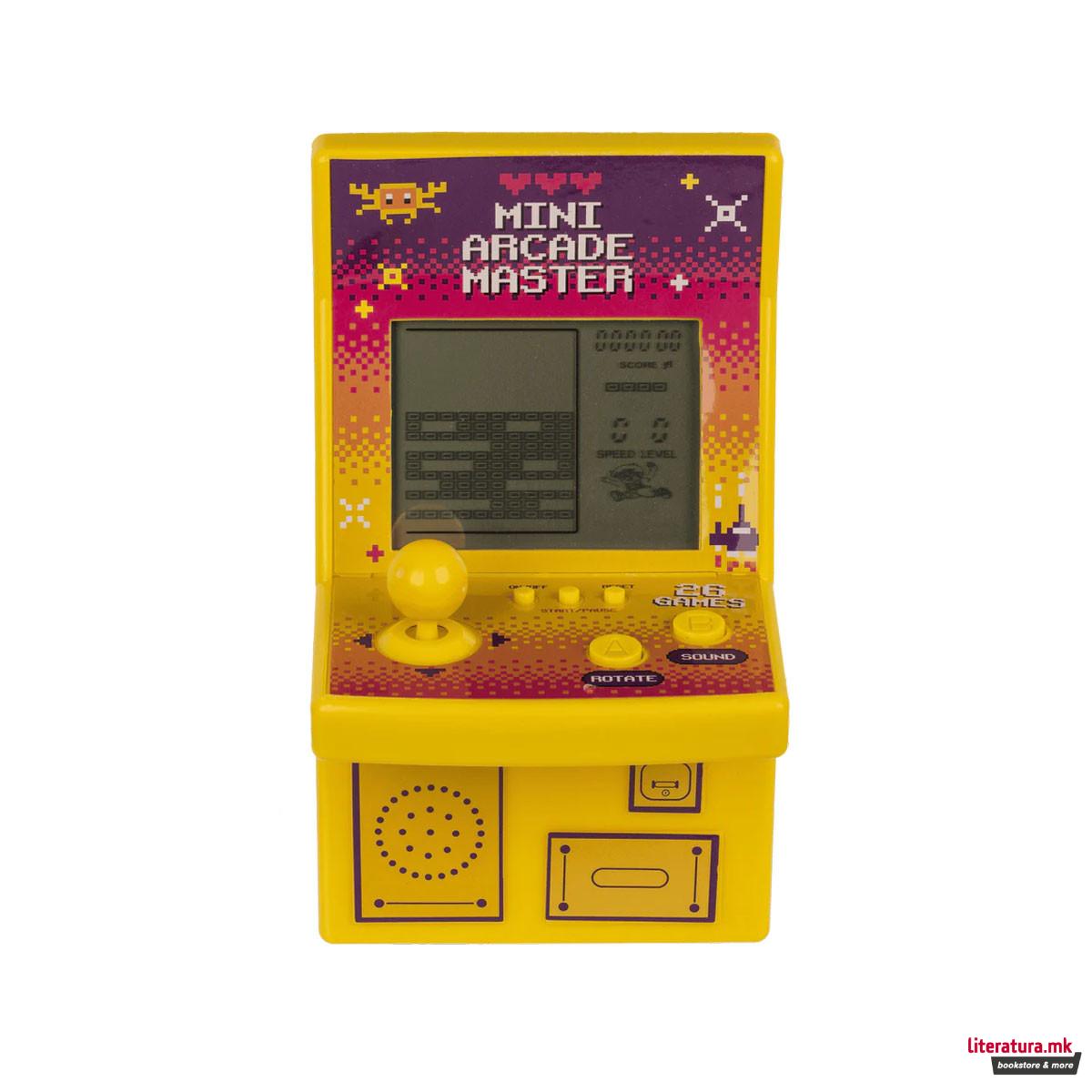Мини аркадна конзола со 26 игри Mini Arcade Master, 4 бои 
