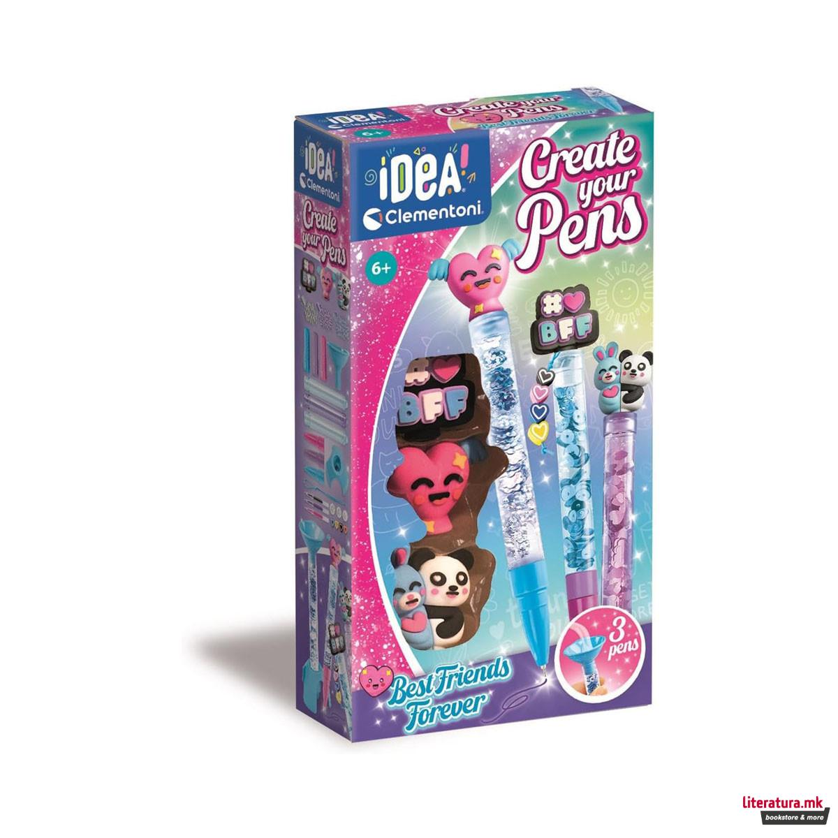 Сет за изработка, Idea Clementoni - Create Your Pens 