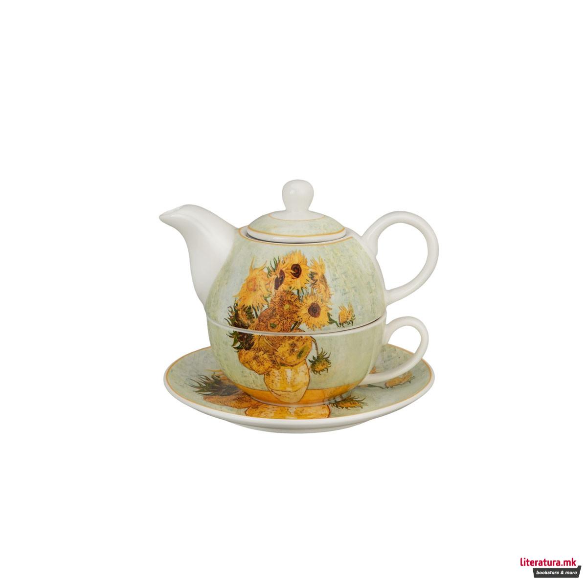 Сет од чајник, шолја и инфузер, Van Gogh - Sunflowers, 300/350 ml 