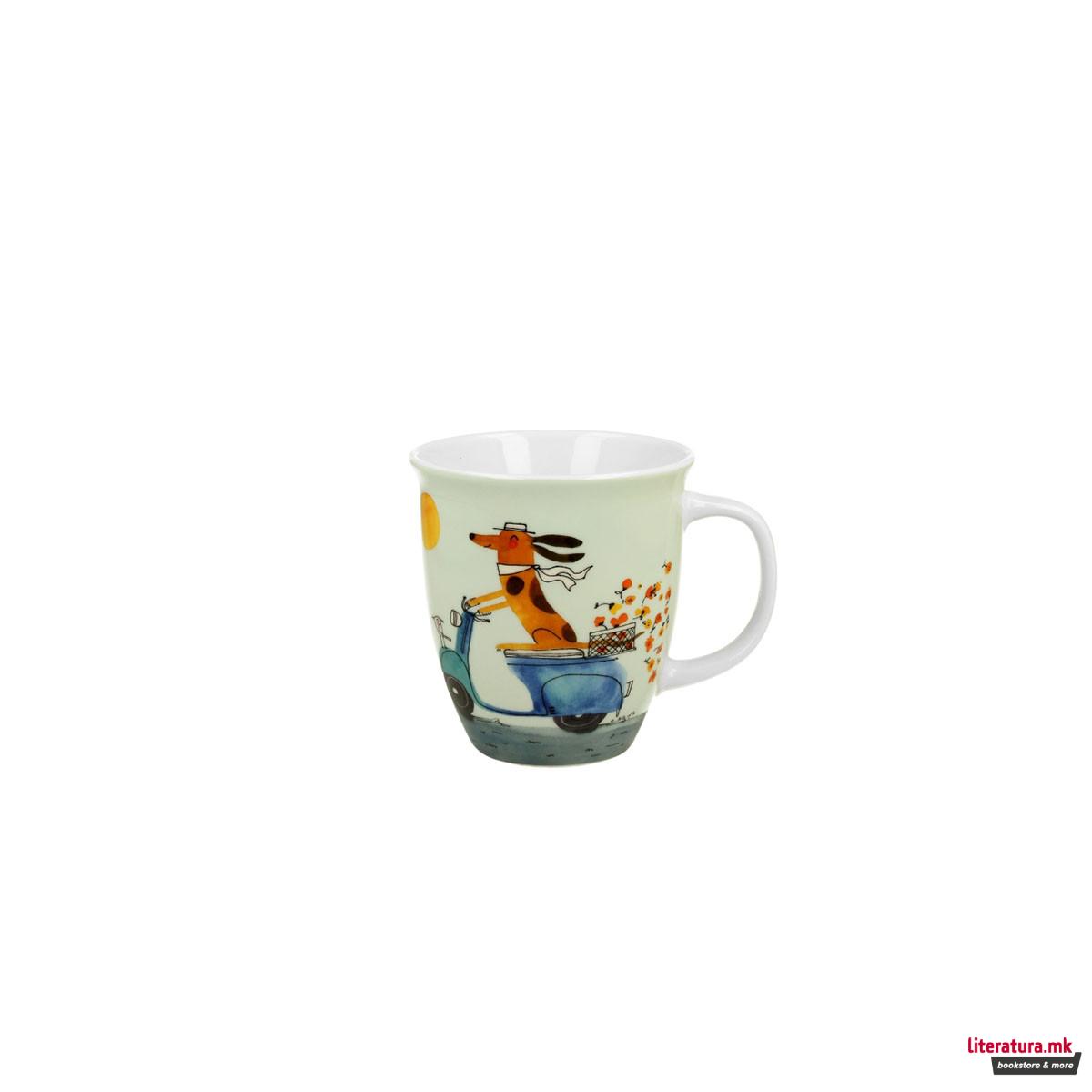 Шолја, Dog's World - Dog on a Scooter, 650ml 