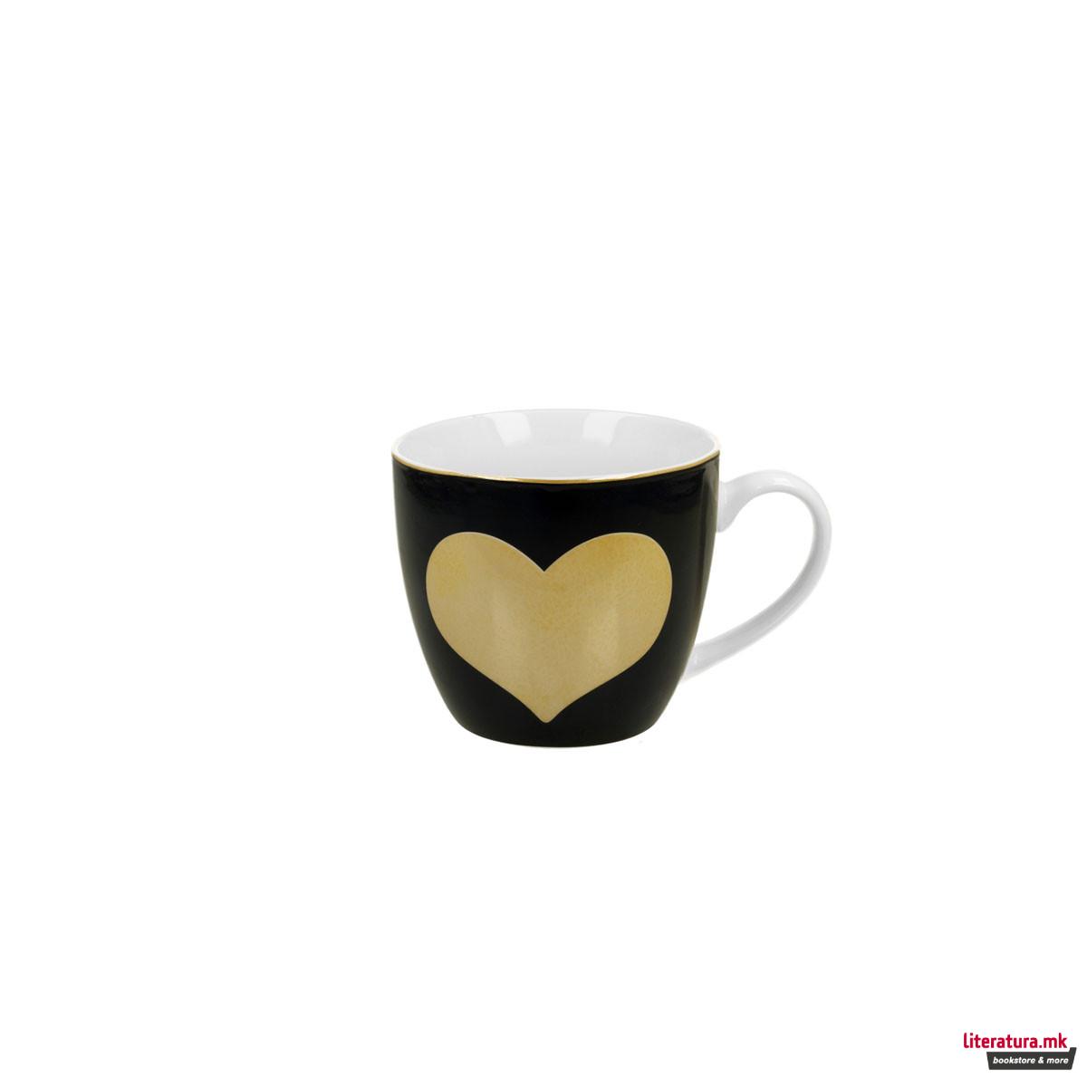 Шолја, Dark Blue Big Heart, 460ml 