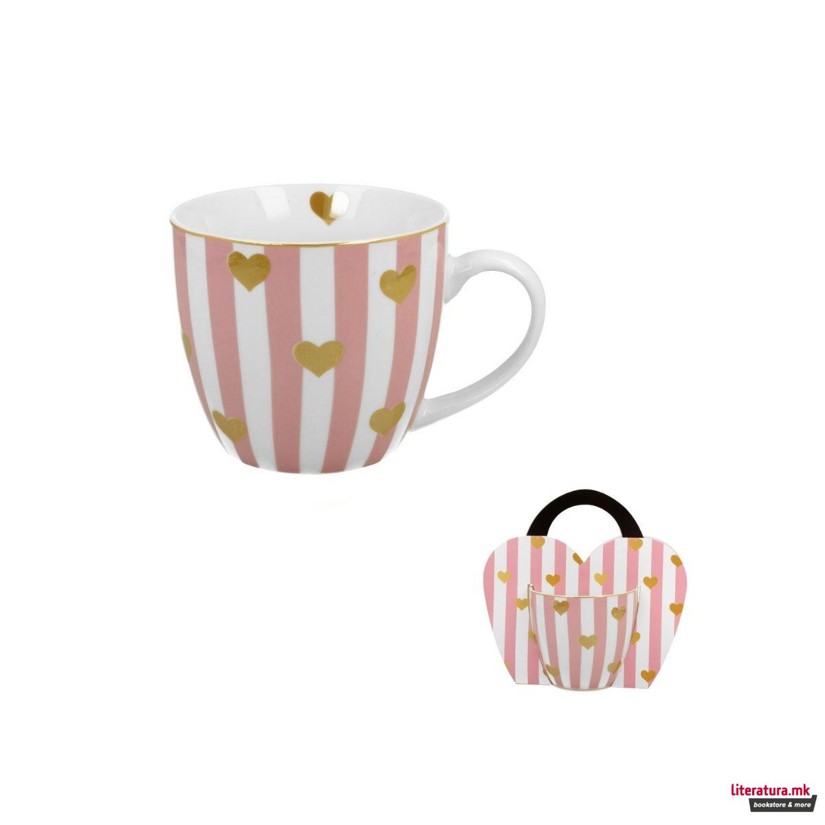 Шолја, Pink Small Heart, 460ml 