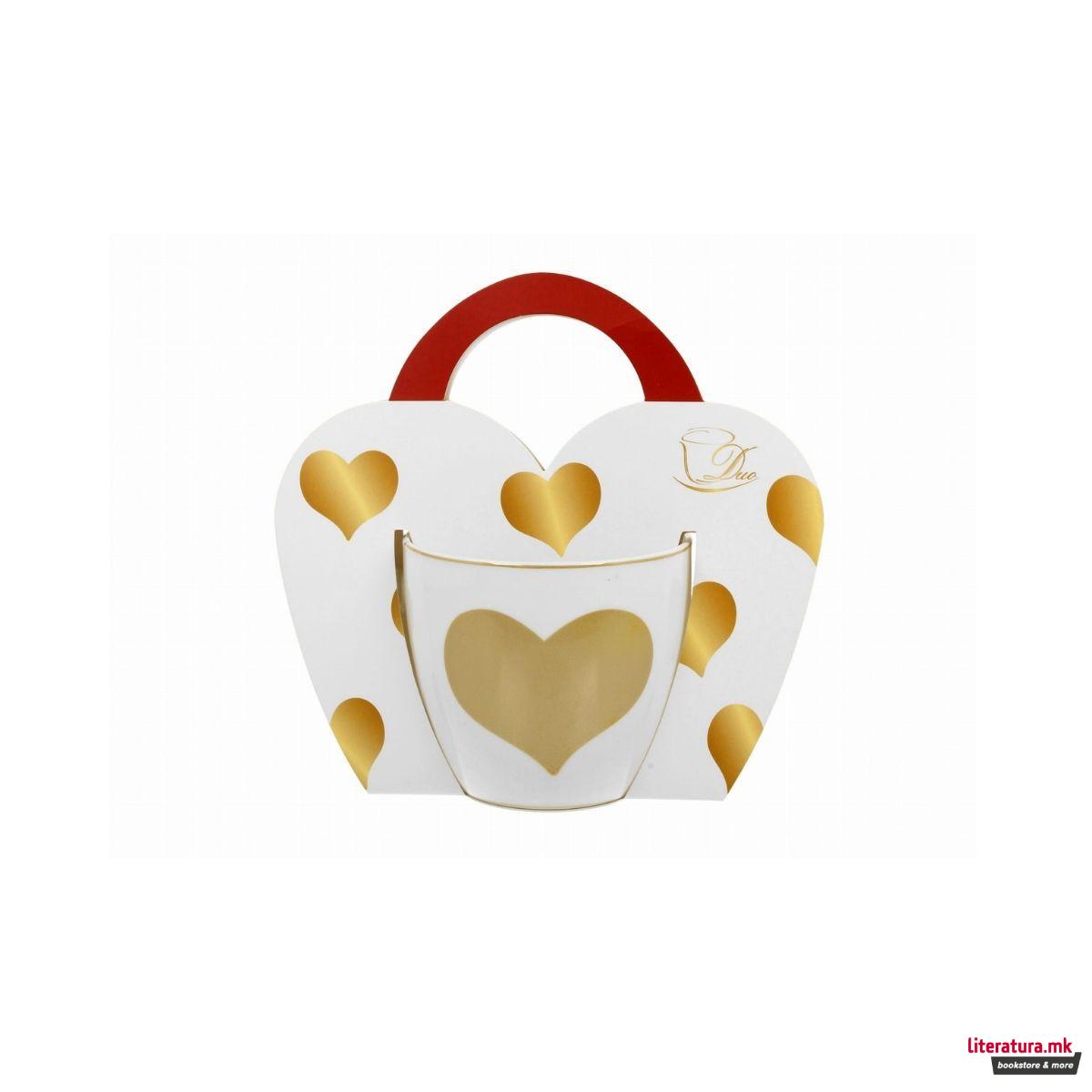 Шолја, Gold Heart, 460ml 