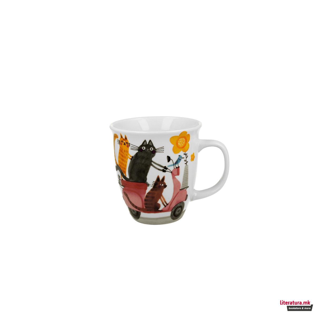 Шолја, Cat's World - Cats on a Scooter, 650ml 