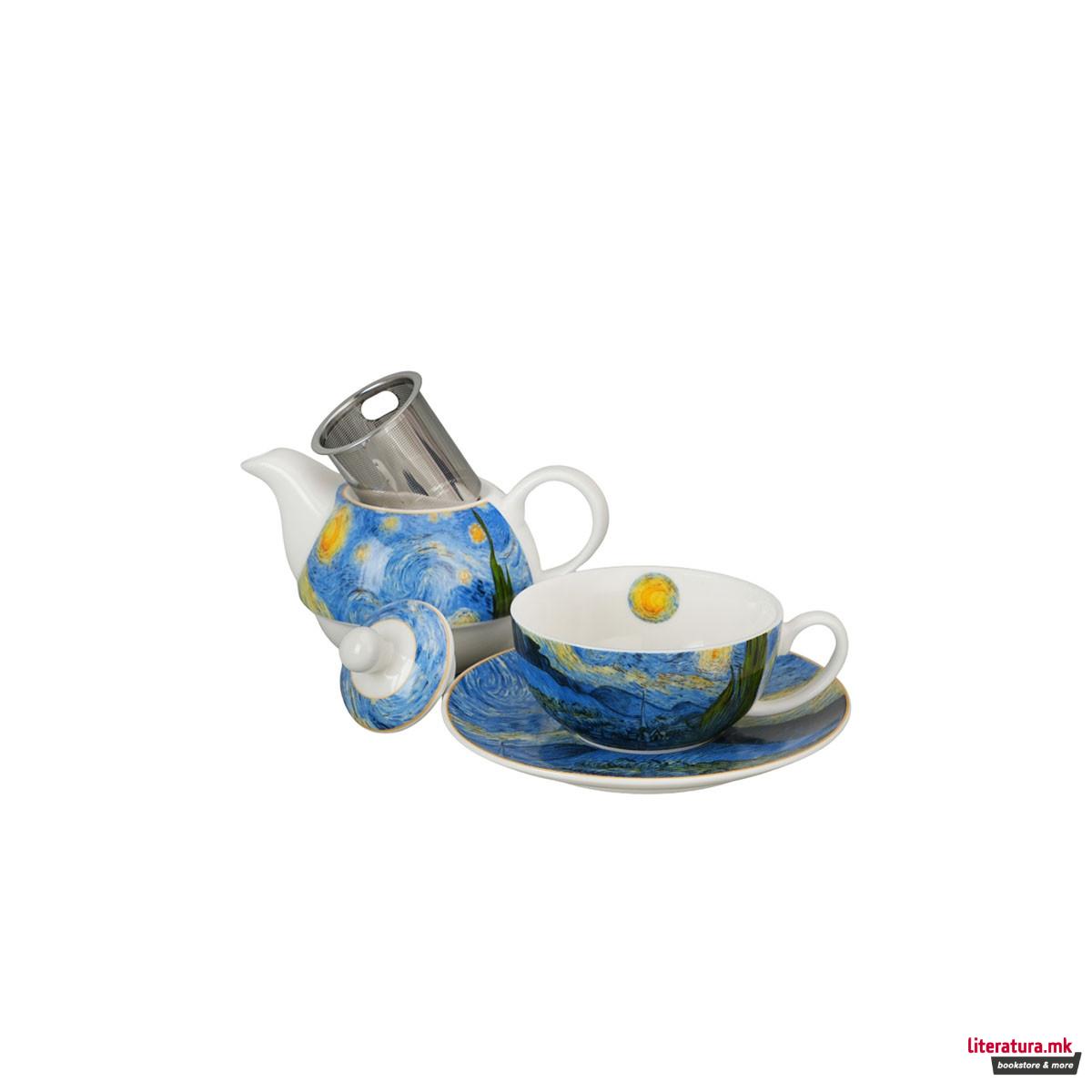 Сет од чајник, шолја и инфузер, Van Gogh - Starry Night, 300/350 ml 