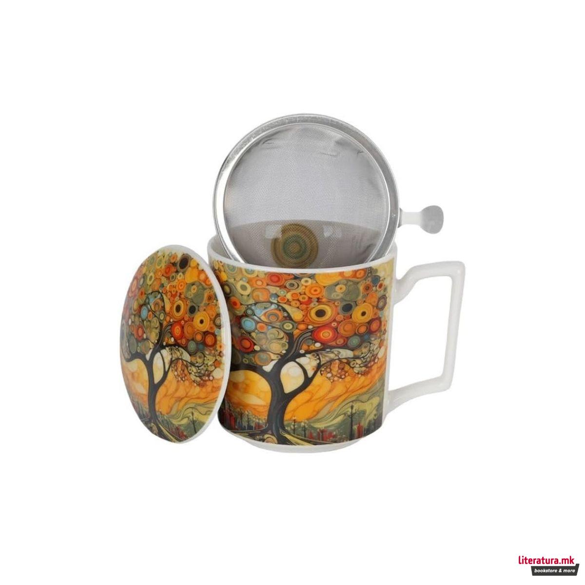 Шолја со инфузер, Modern Art - Tree, 450ml 