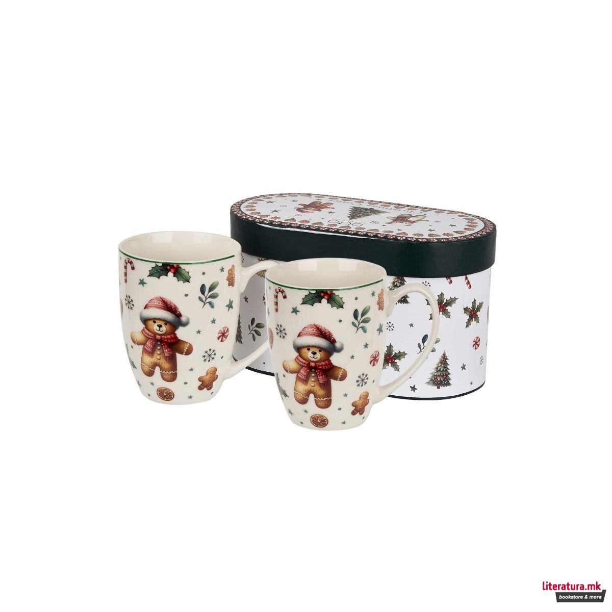 Сет од 2 шолји во метална кутија, Christmas Cuties, 360ml 