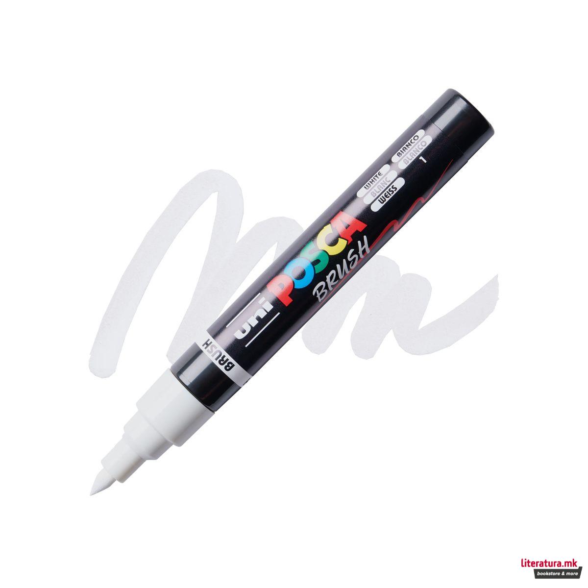 Брашпен, Posca PC-5BR - White 