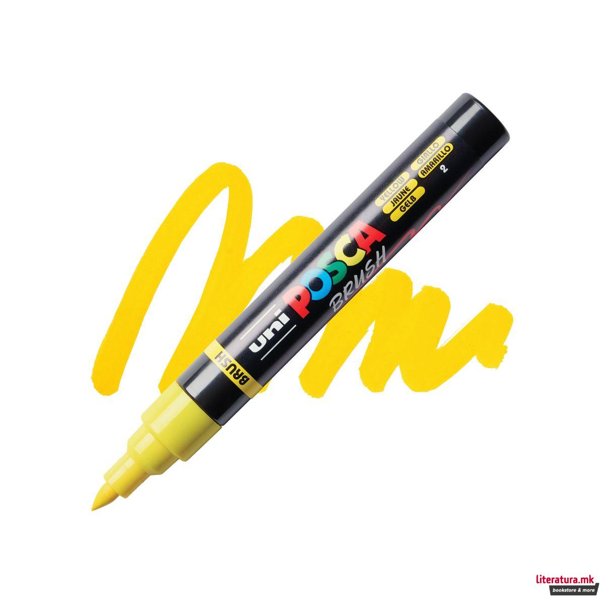 Брашпен, Posca PC-5BR - Yellow 