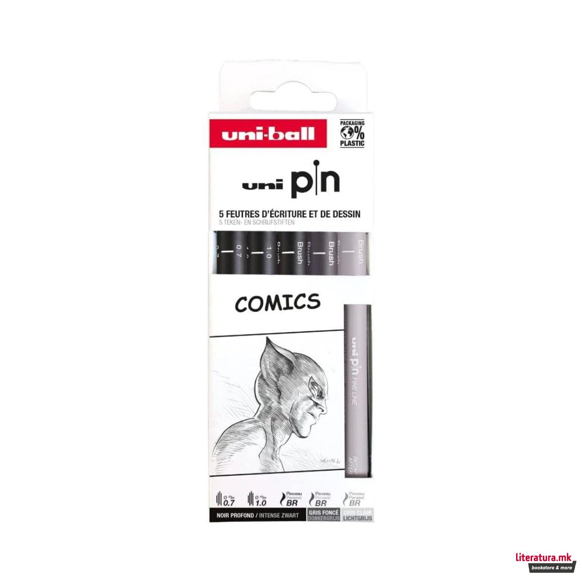 Сет фајнлајнери, Uni Pin - Comics, 1/5 