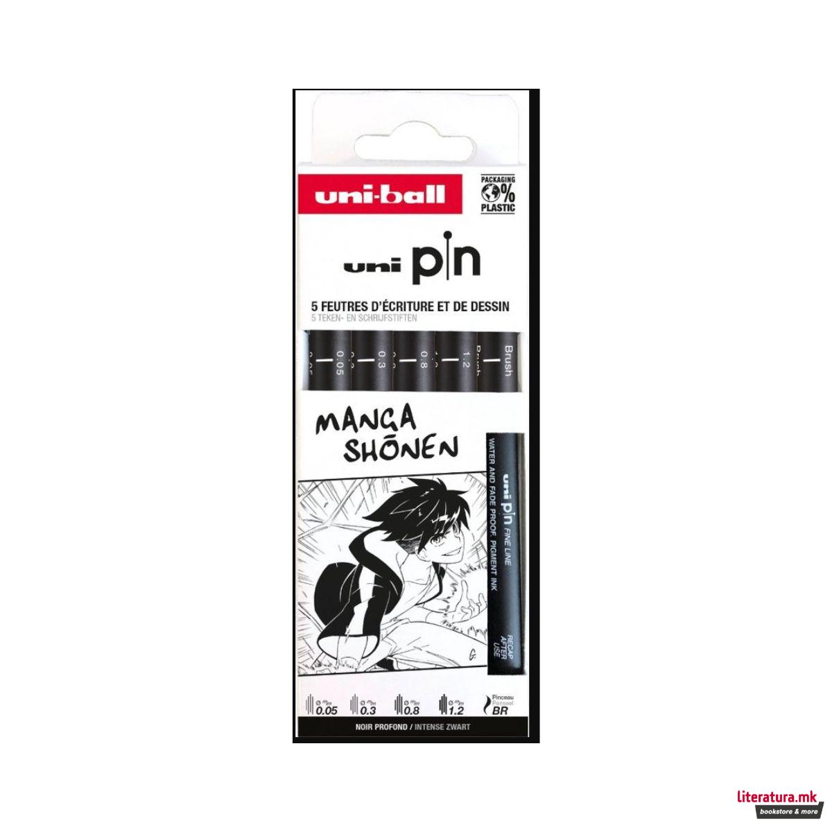 Сет фајнлајнери, Uni Pin - Manga Shonen, 1/5 