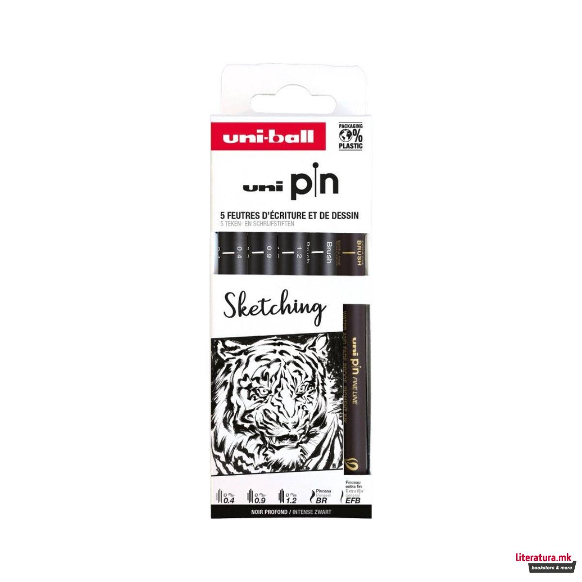 Сет фајнлајнери, Uni Pin - Sketching, 1/5 