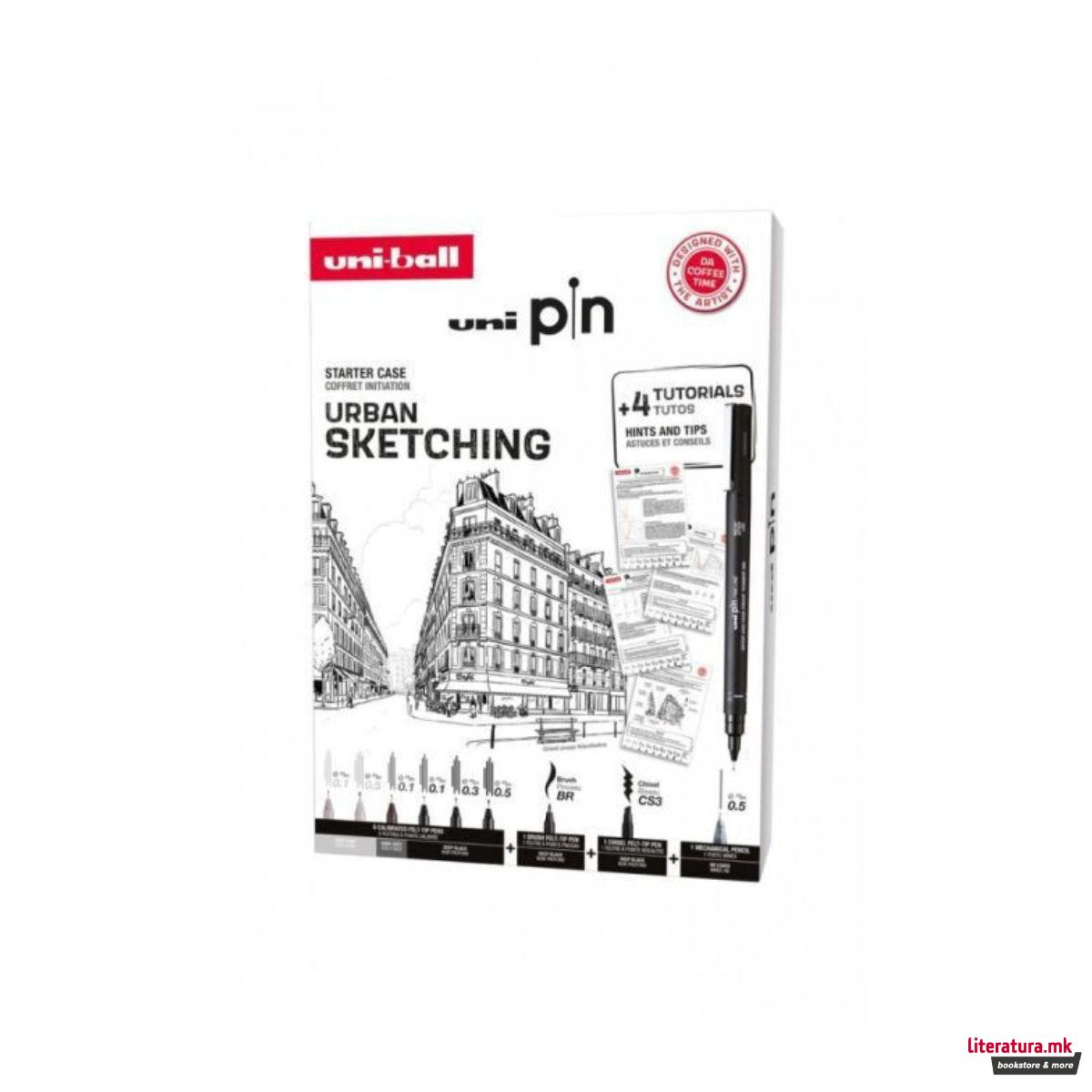 Сет фајнлајнери, Uni Pin - Urban Sketching, 1/8 