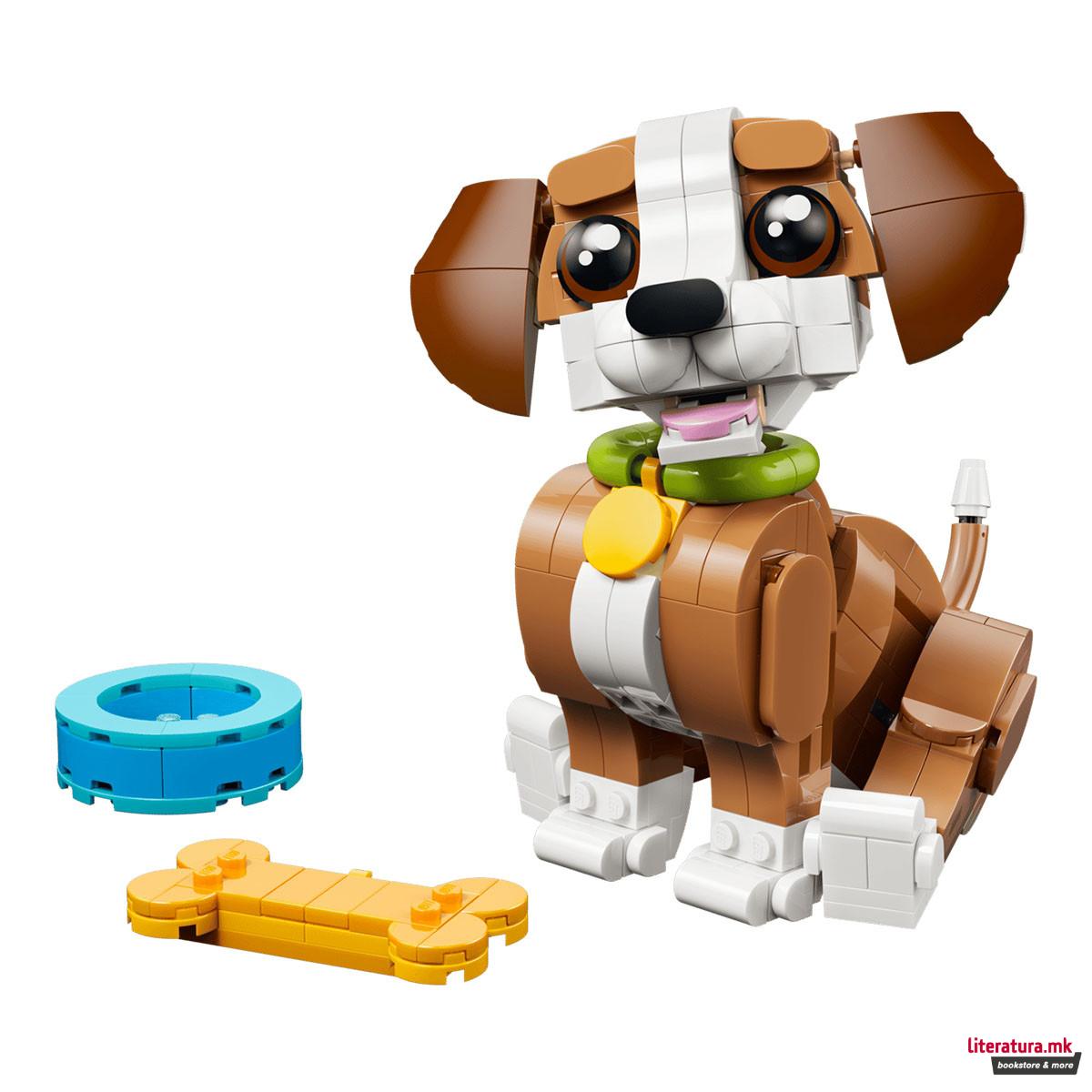 LEGO коцки, Creator 3-in-1, Cute Animals: Playful Puppy Dog 