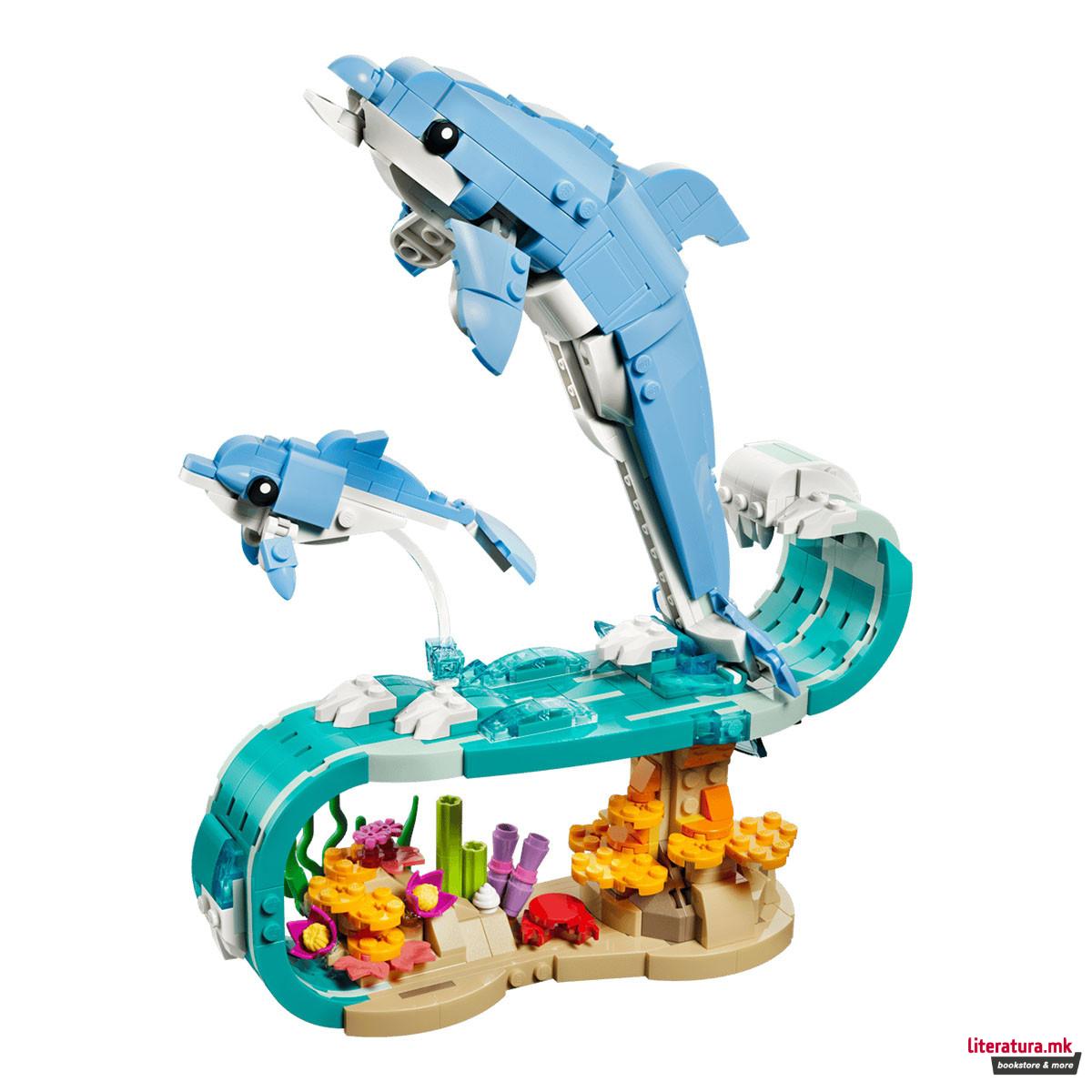 LEGO коцки, Creator 3-in-1, Sea Animals: Beautiful Dolphins 