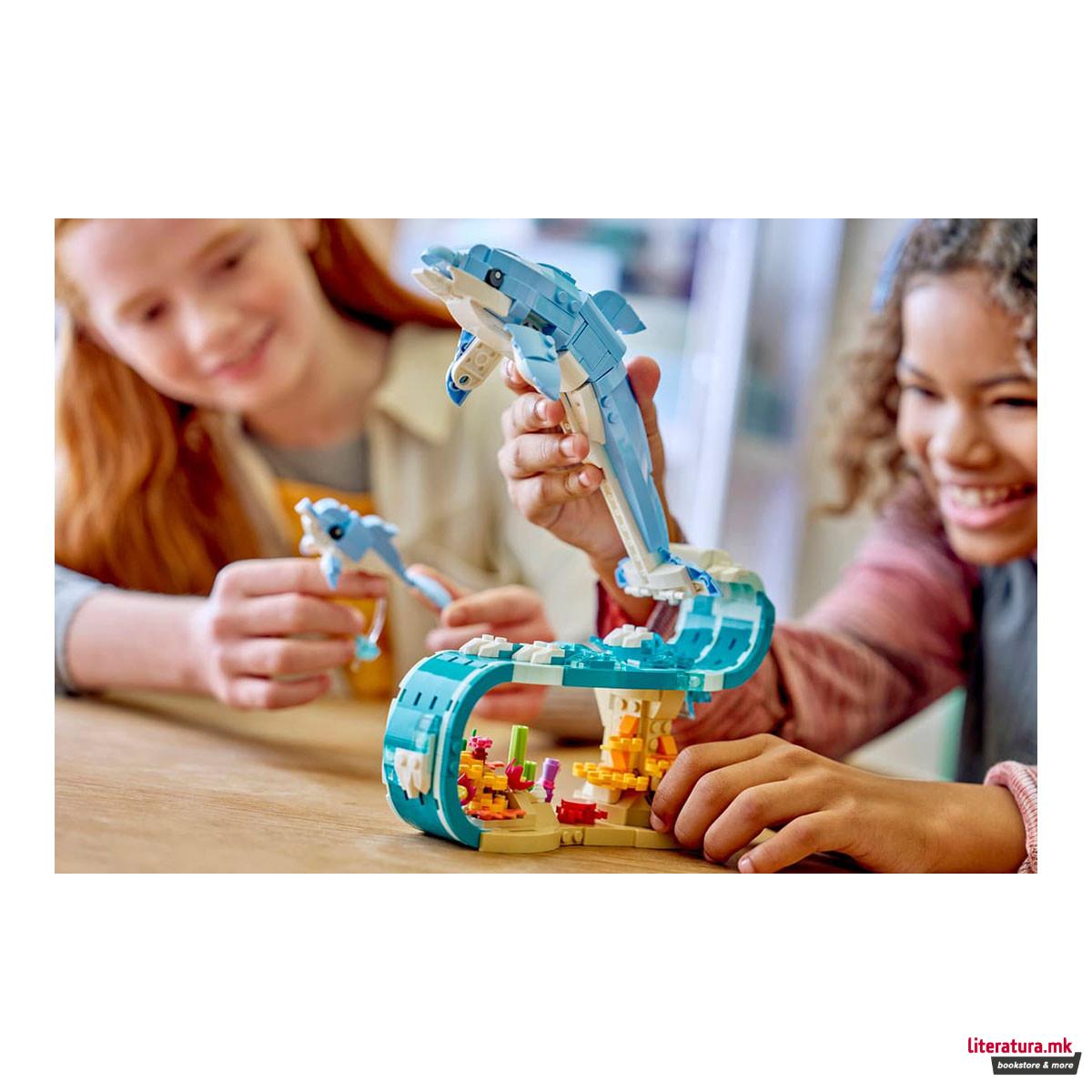 LEGO коцки, Creator 3-in-1, Sea Animals: Beautiful Dolphins 